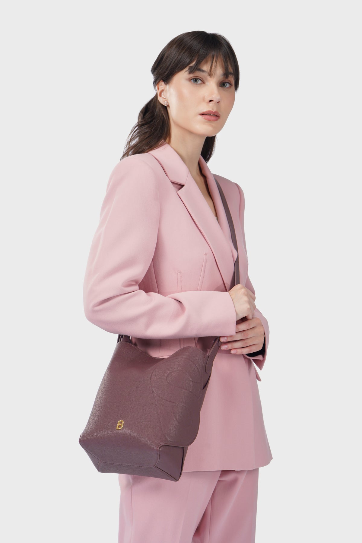 Aria Bucket Bag - Burgundy