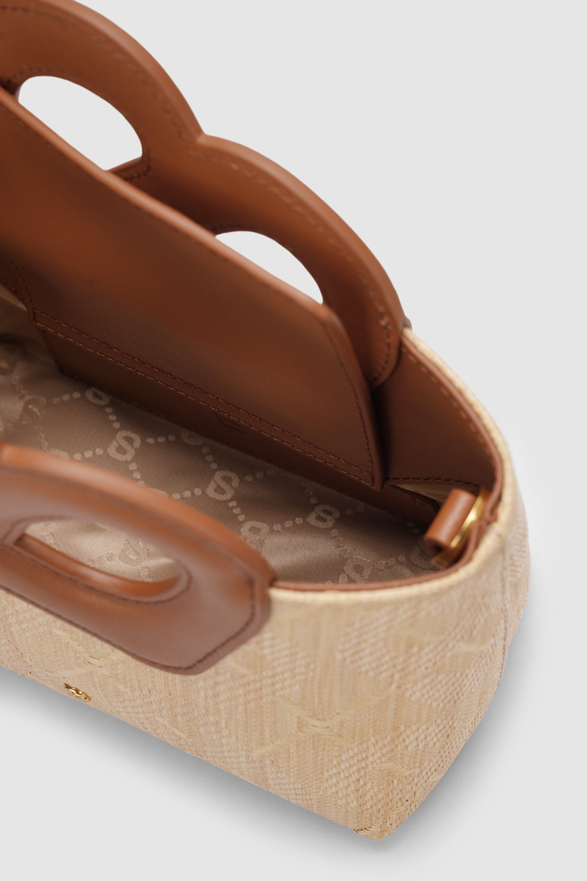 Nina Wicker Straw Bag - Brown