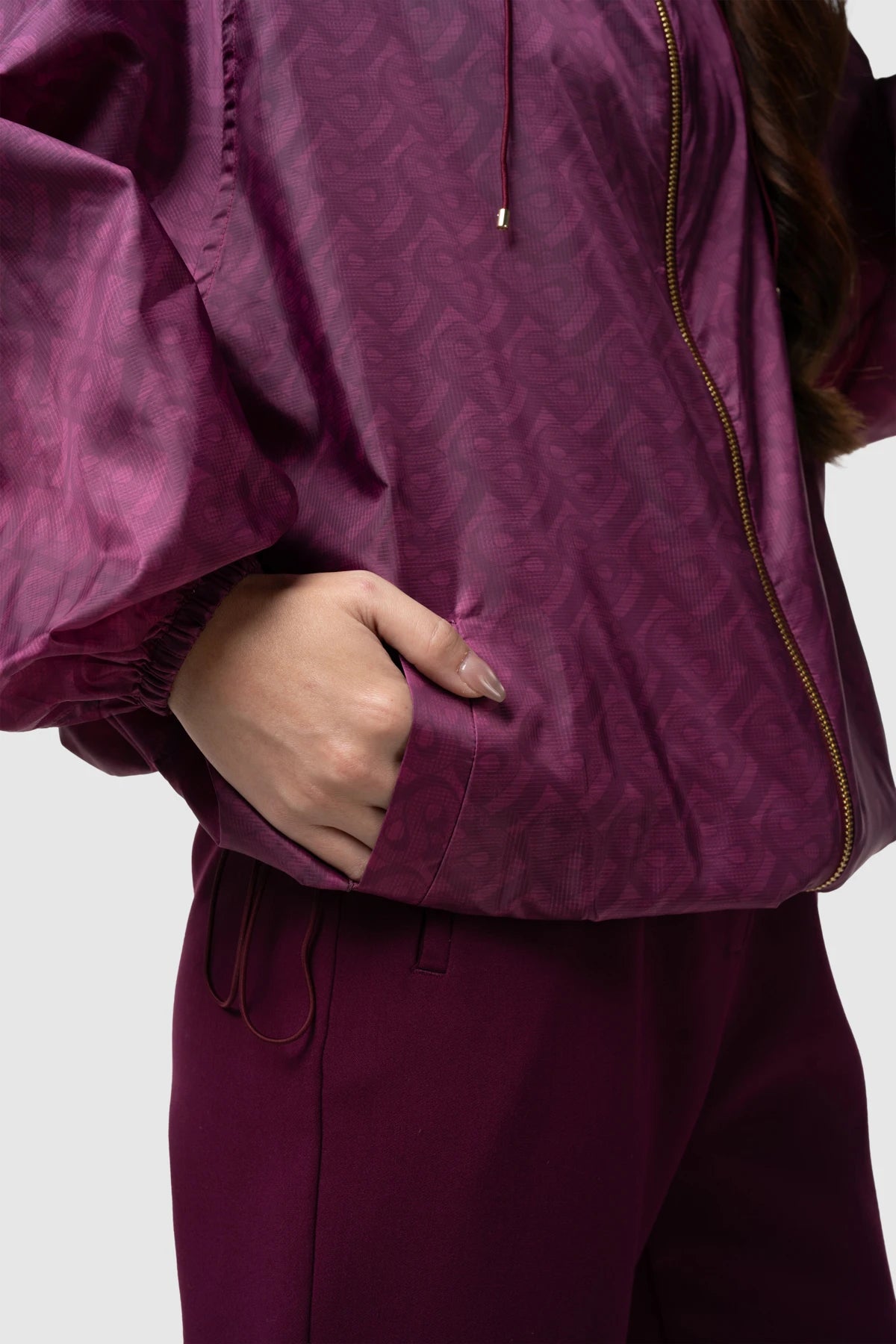 Tropical26 Layered Jacket - Burgundy
