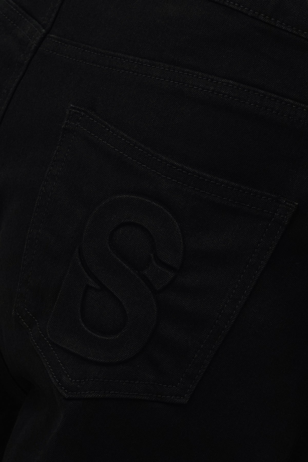 Emma Baggy Denim Pants - Black