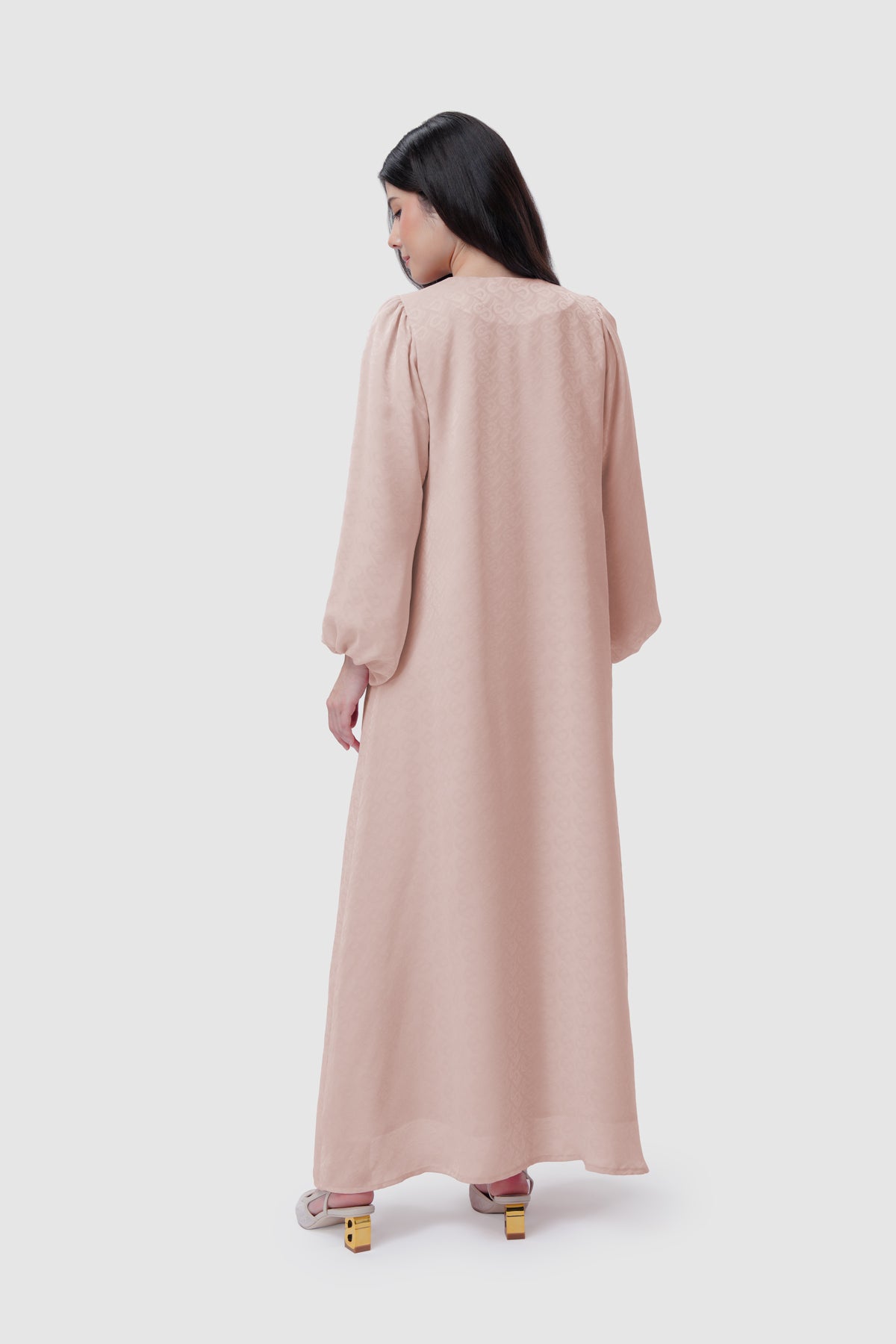 Noura Puff Dress - Sepia Rose