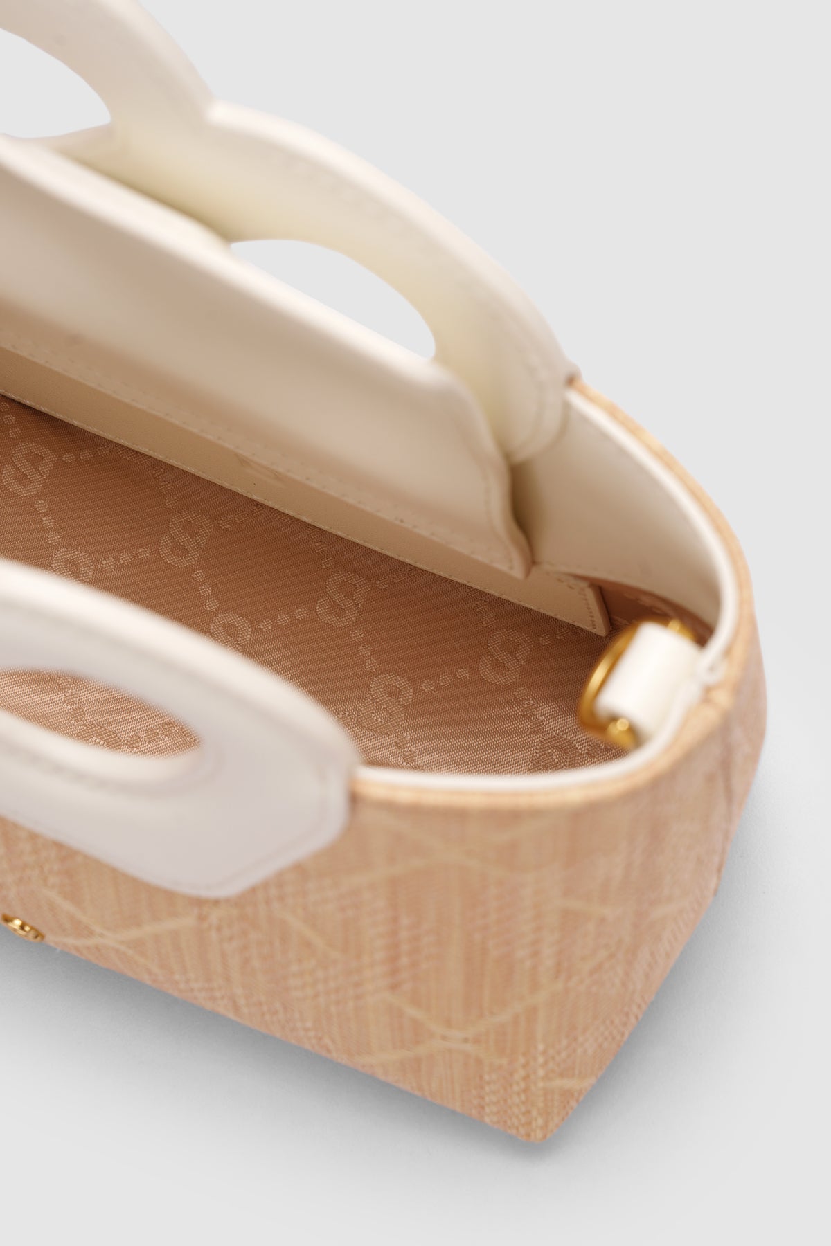 Nina Wicker Straw Bag - White