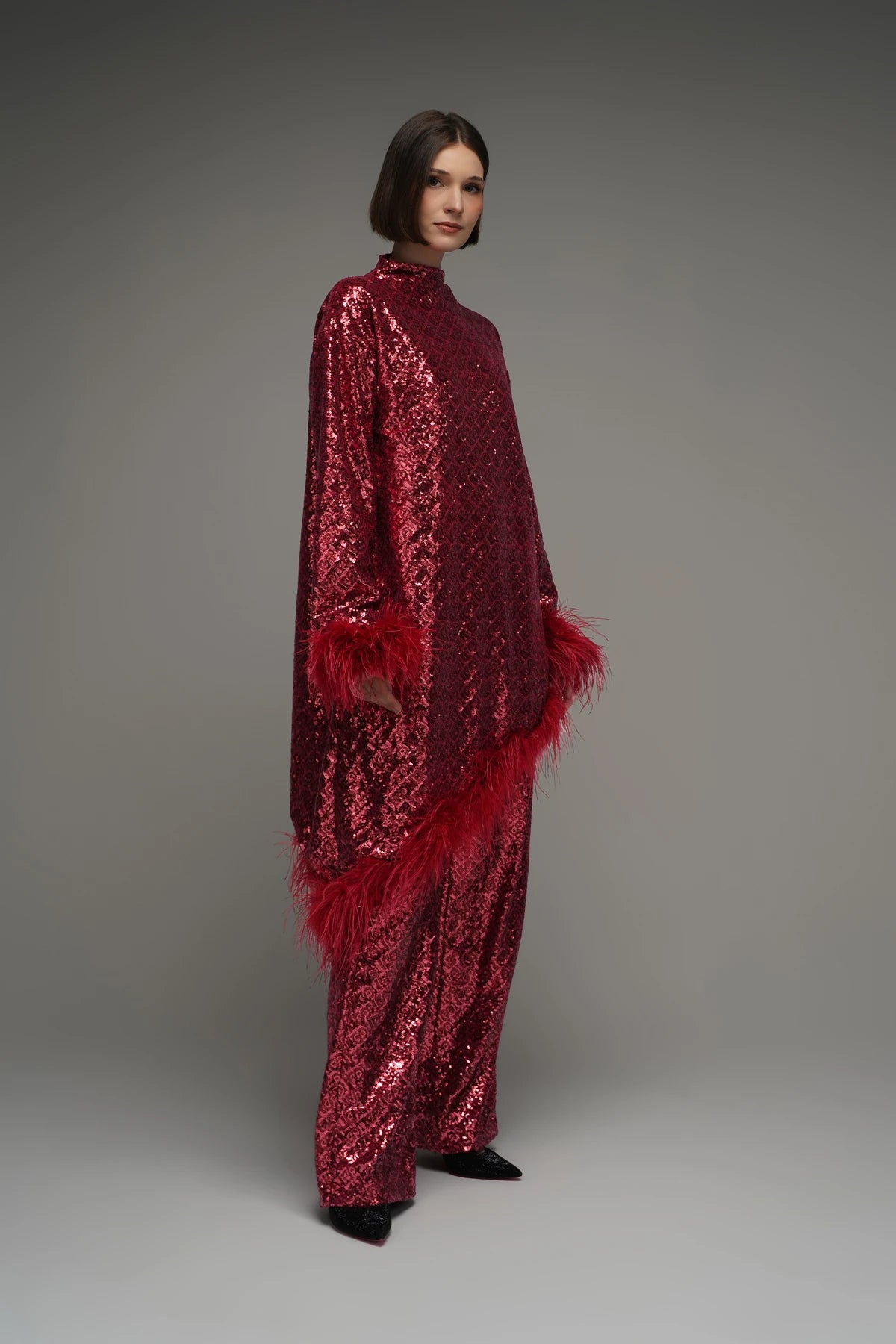 Bimu Sequin Set - Red