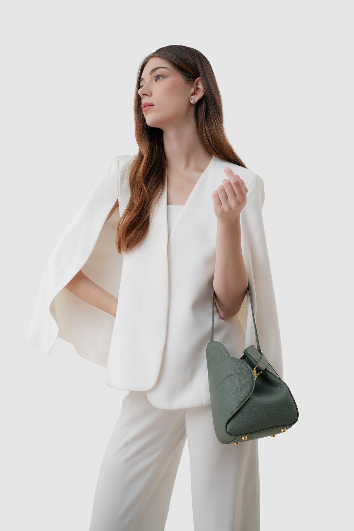 Britney Bag Small - Saffiano Leather - Loden