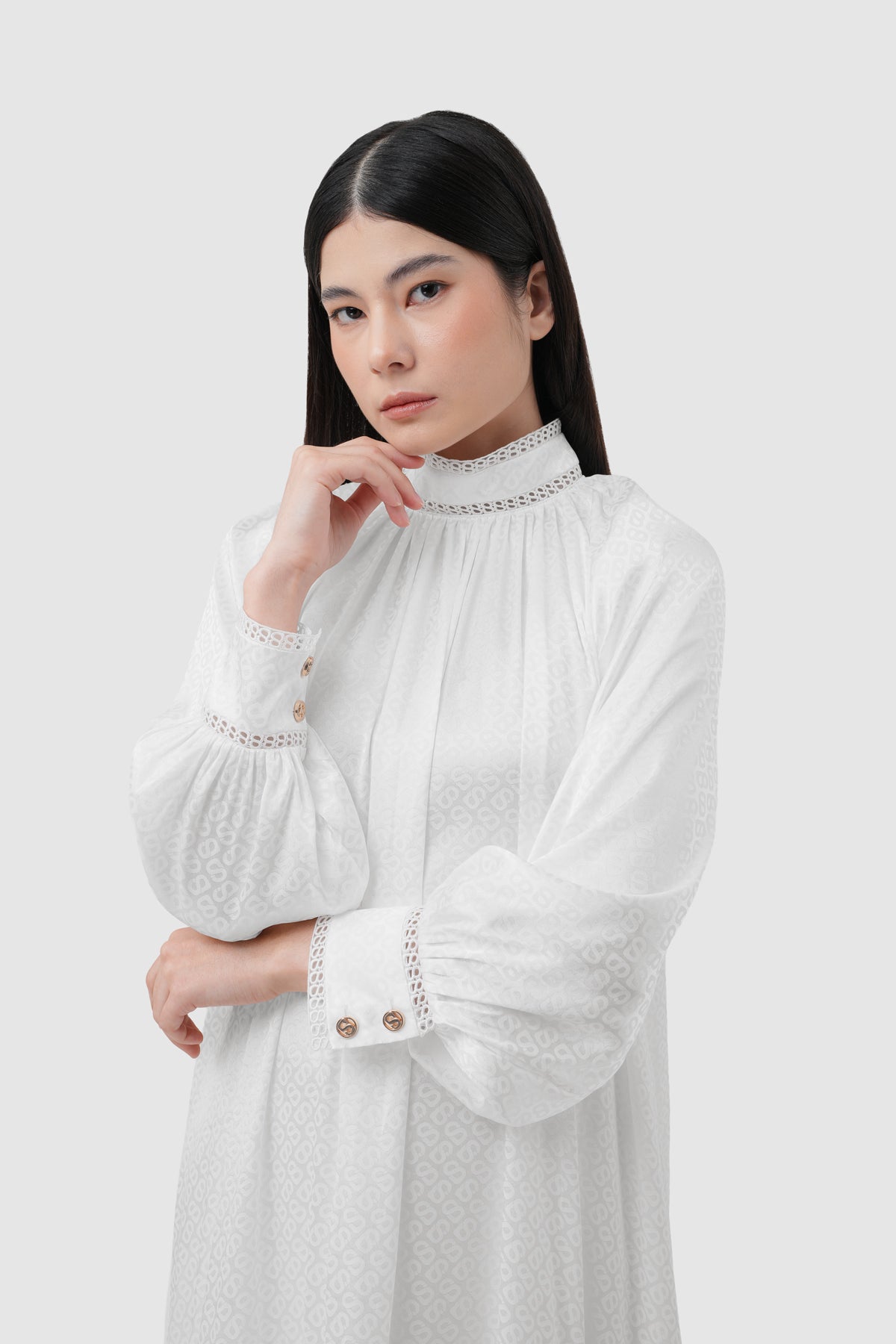 Elora Tapis Ruffle Tunic - Jasmine