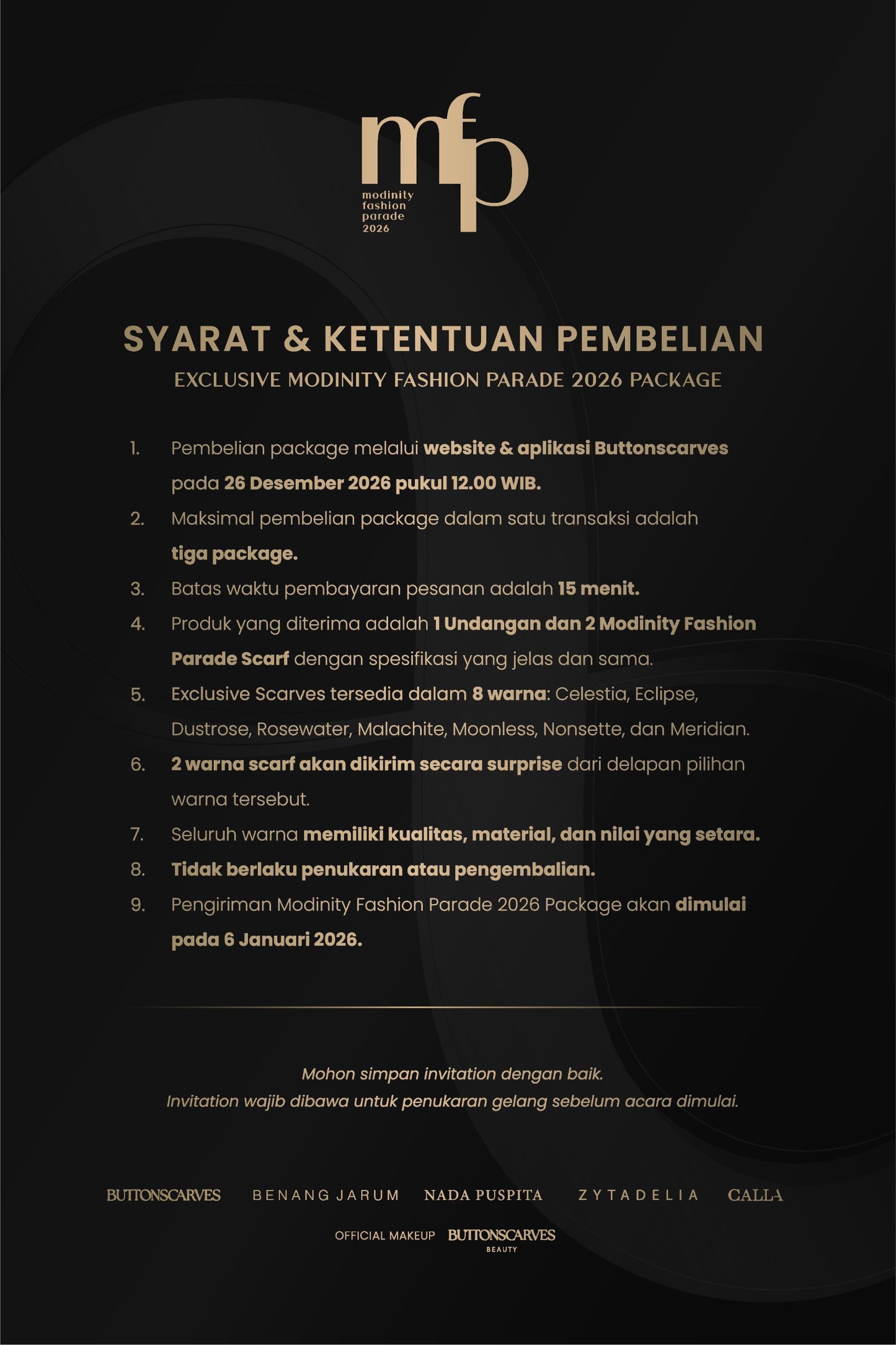 Modinity Fashion Parade 2026 Package