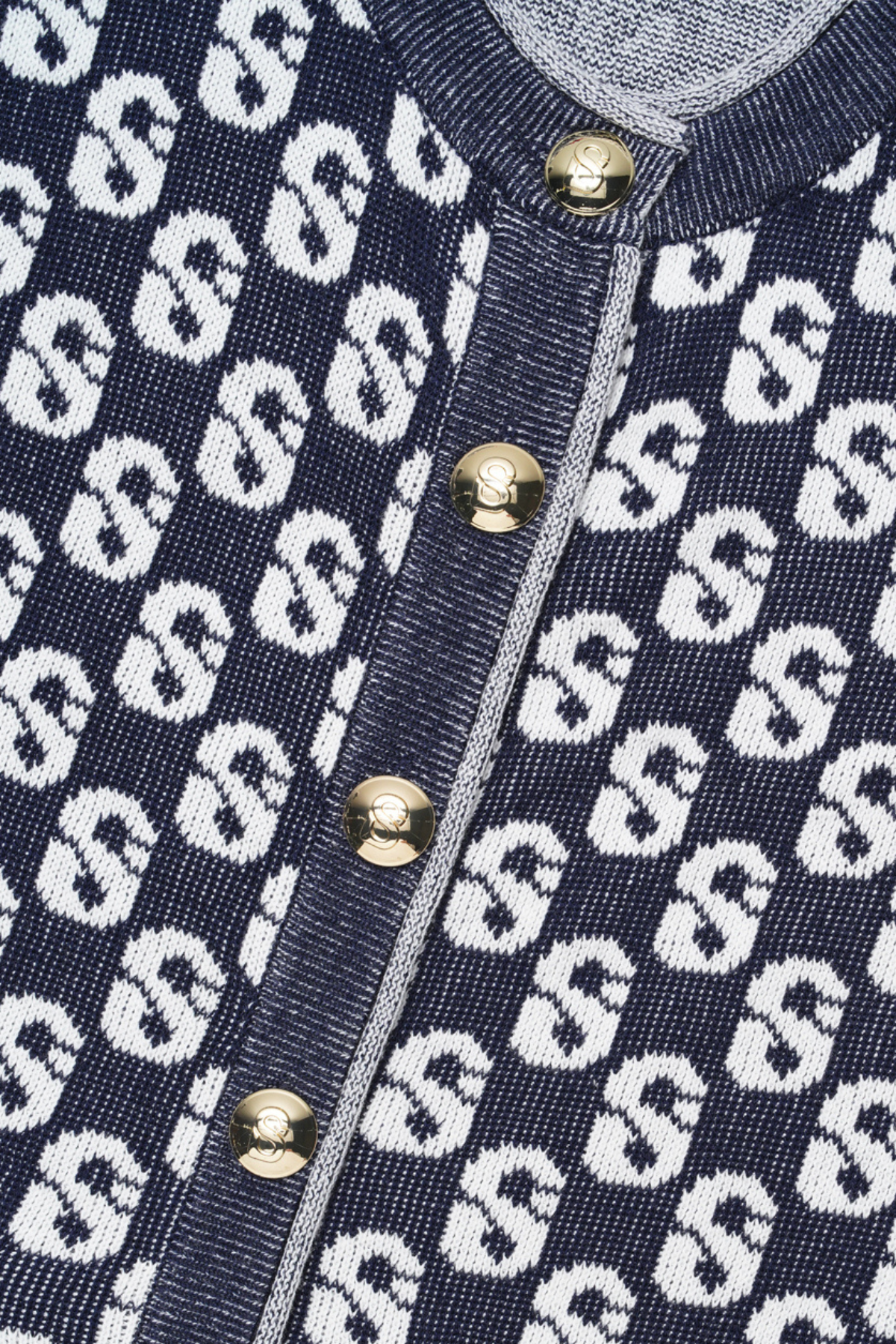 Monogram Vest - Navy