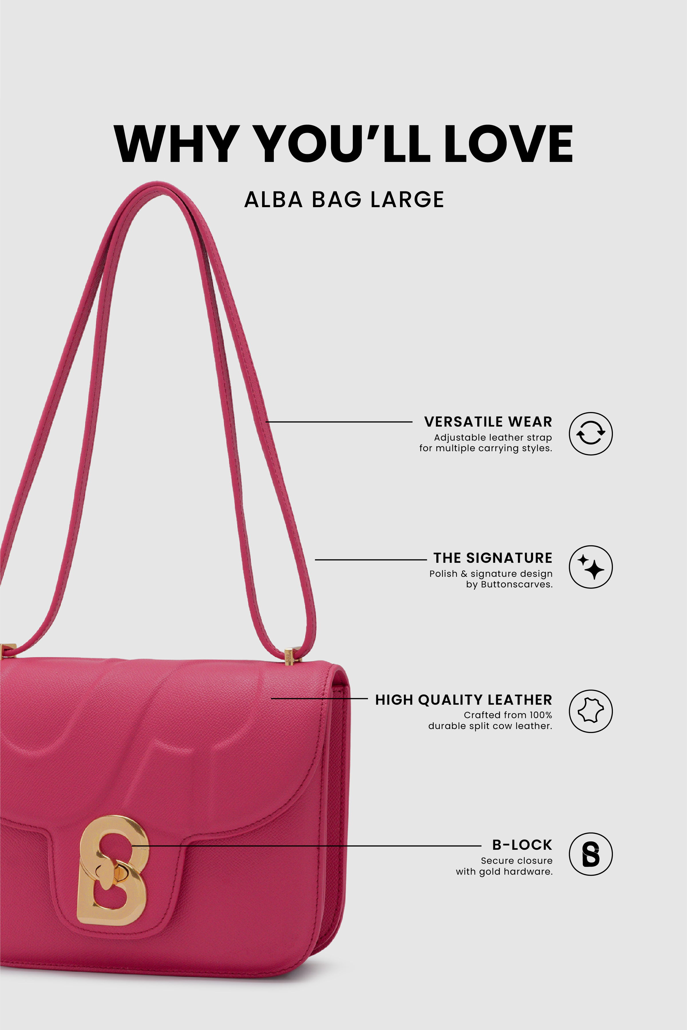 Alba Bag Large - Orchidea