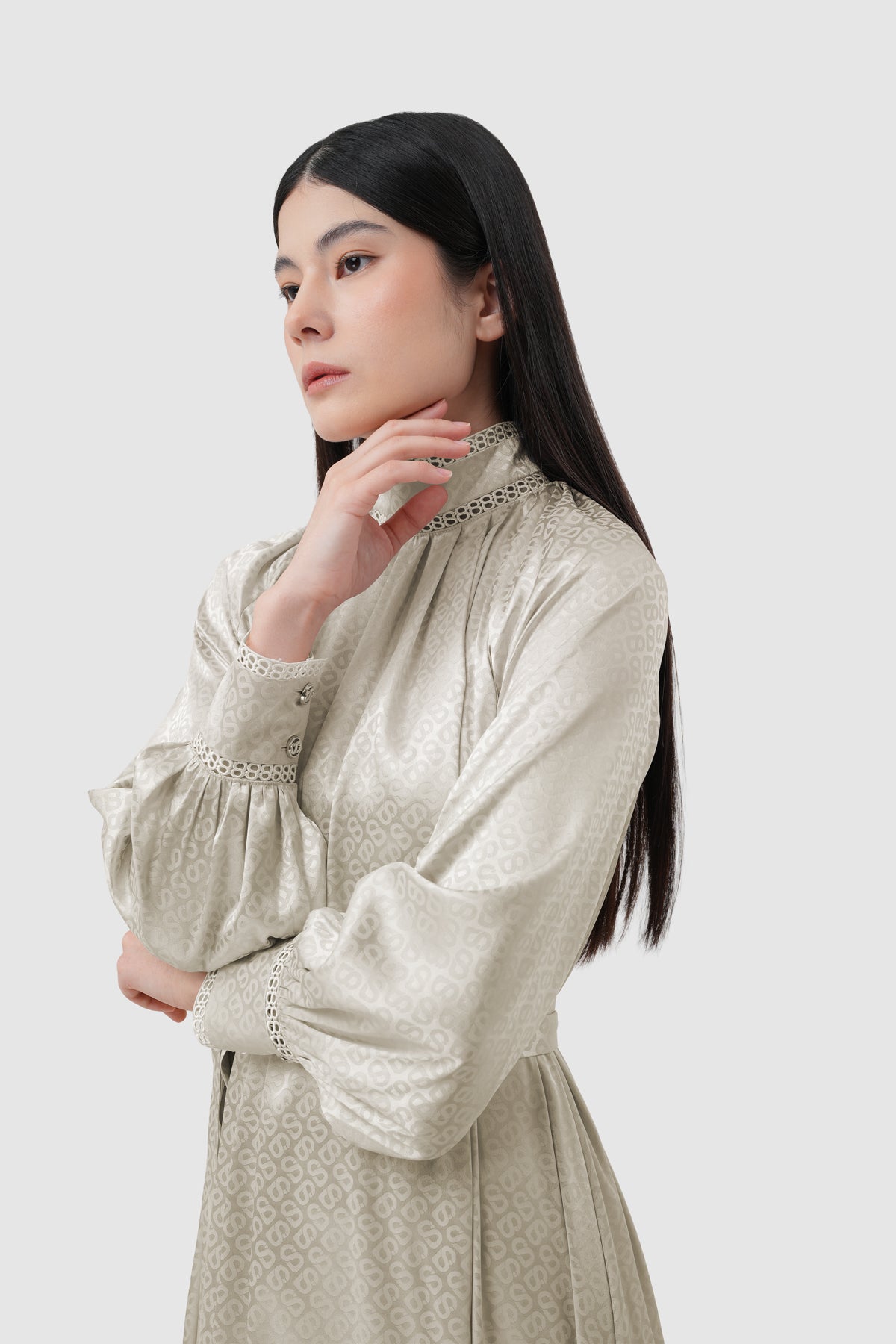 Elora Tapis Ruffle Dress - Wheat