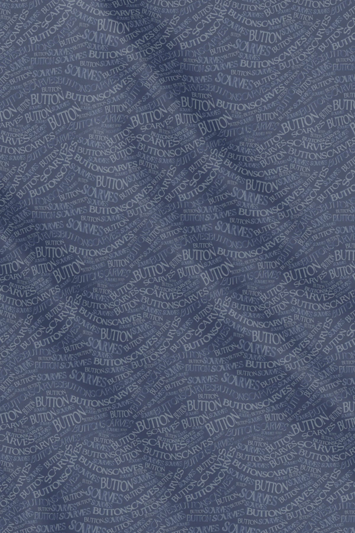 waves monogram printed square scarf in dark blue by buttonscarves pattern detail
