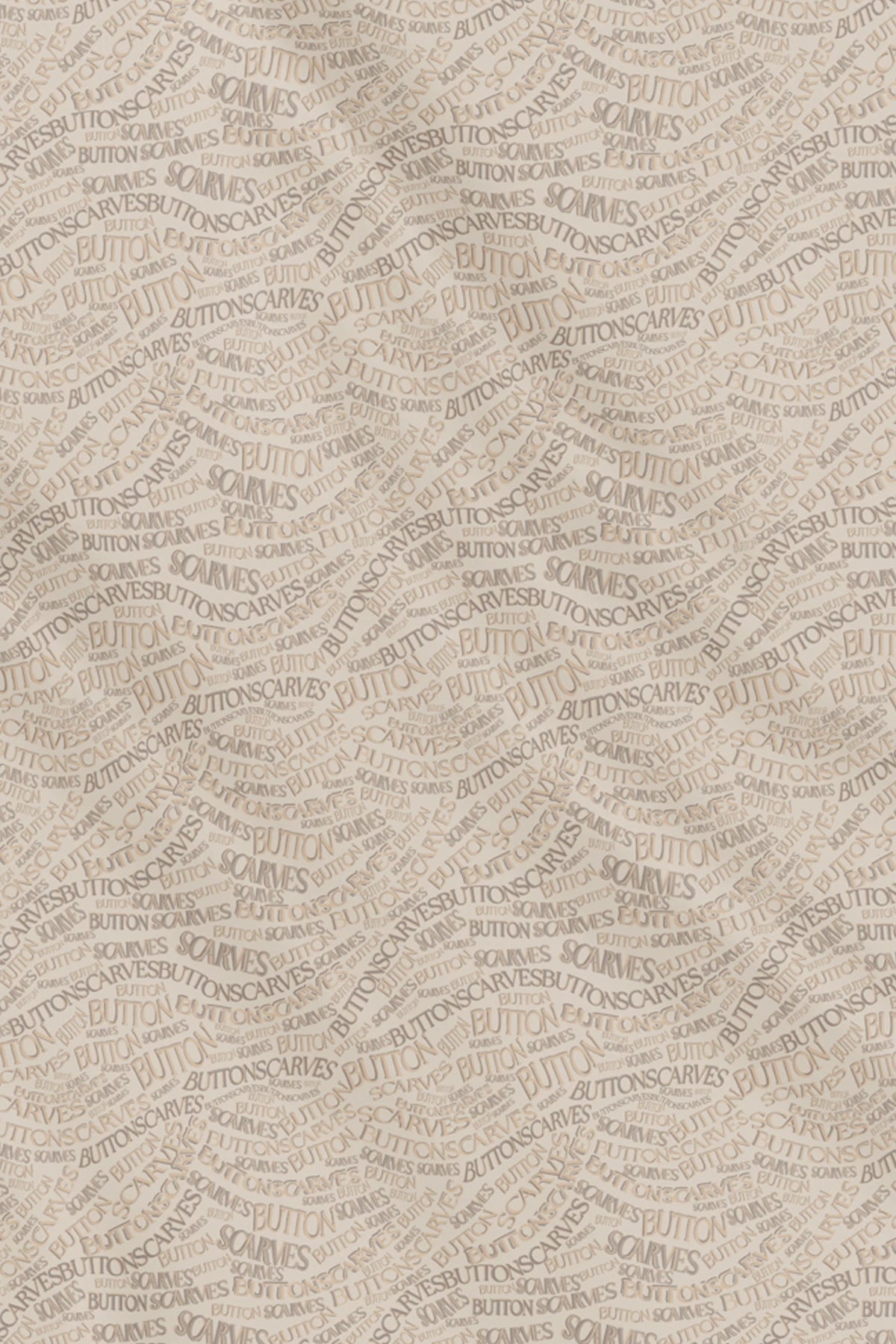 waves monogram printed square scarf in sandshell by buttonscarves pattern detail