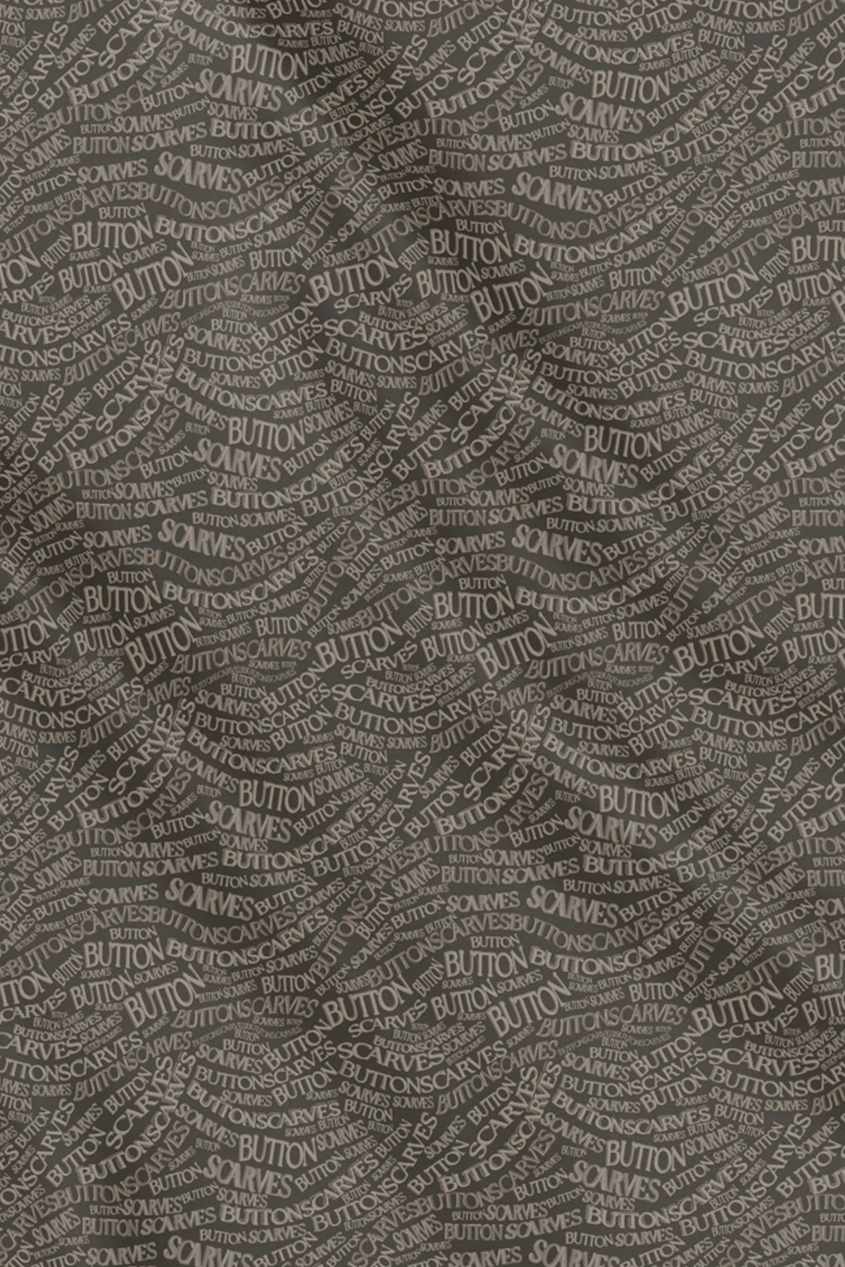 waves monogram printed square scarf in seal brown by buttonscarves pattern detail