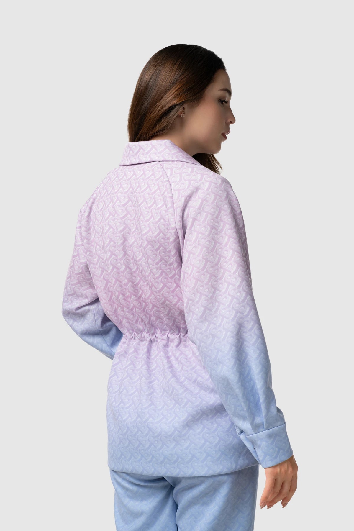 Tropical26 Cinched Jacket - Pink/Blue