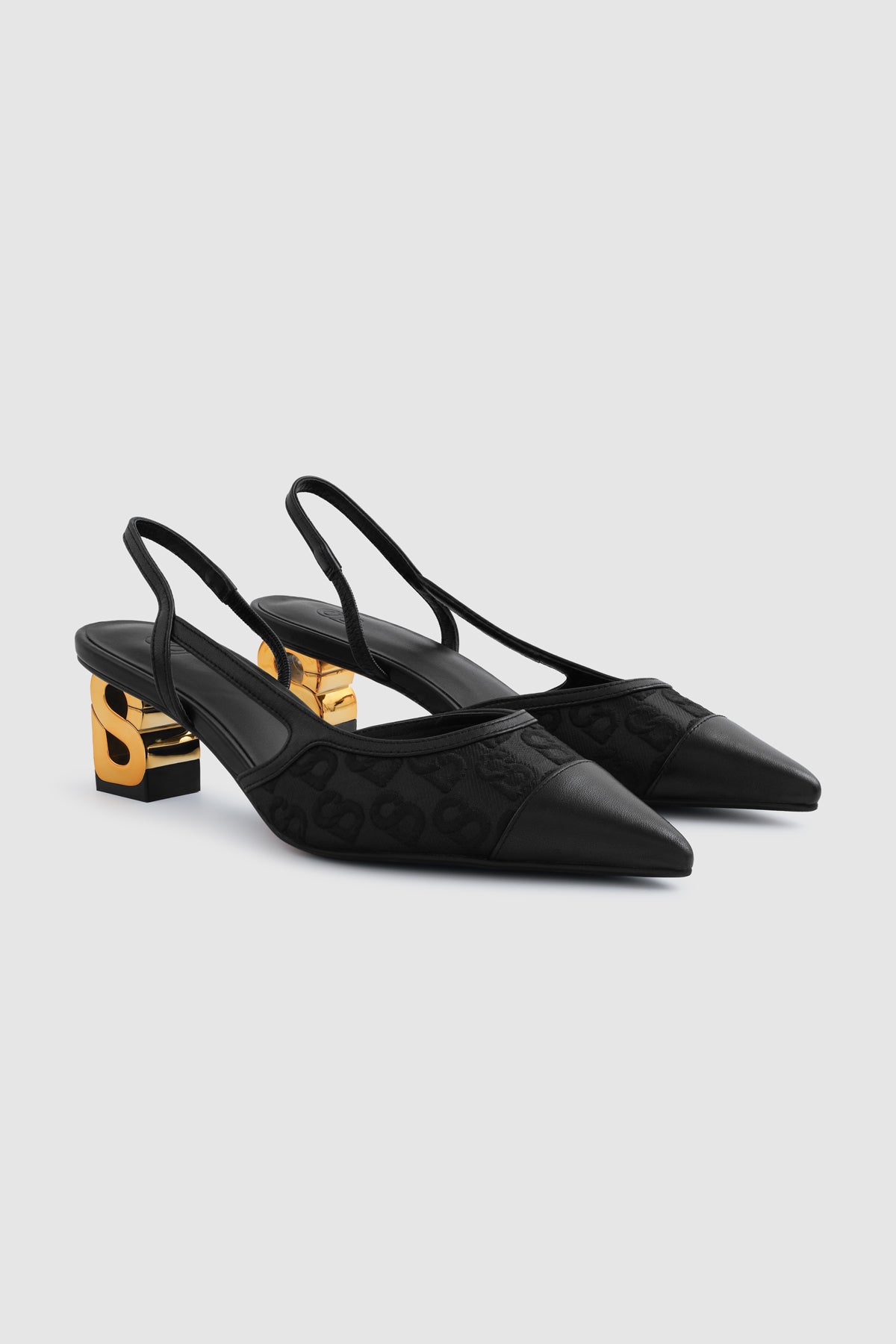 Signature Jacquard Be Heels - Black