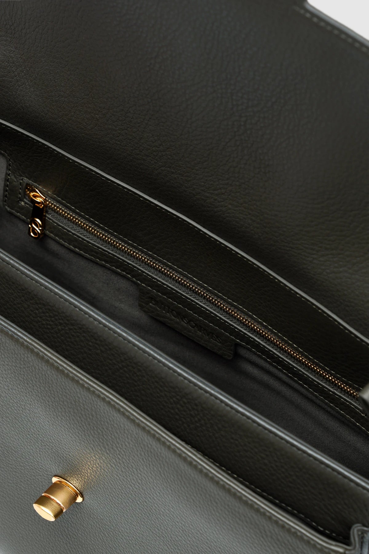 Savina Bag - Pebble Leather - Dark Olive