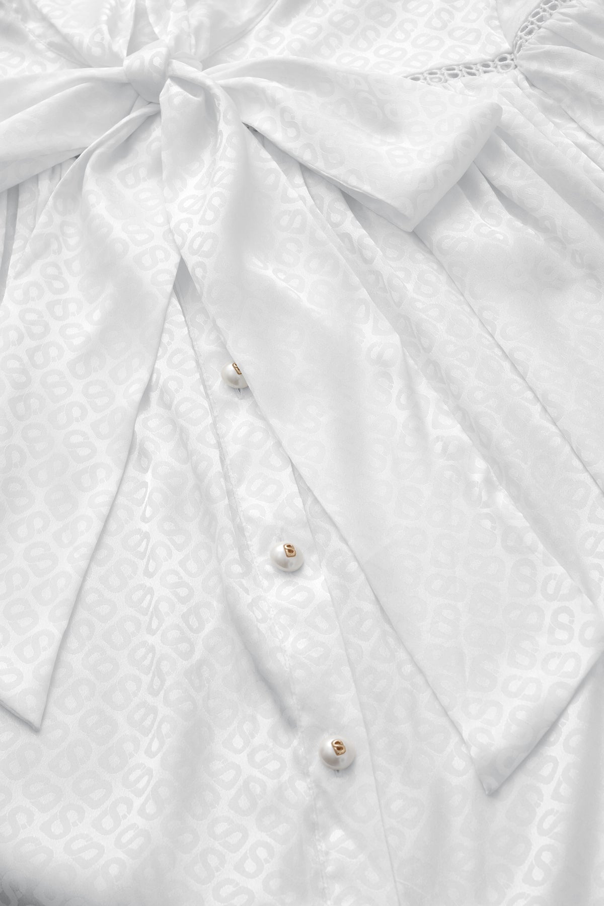 Elora Tapis Tie Bow Shirt - Jasmine