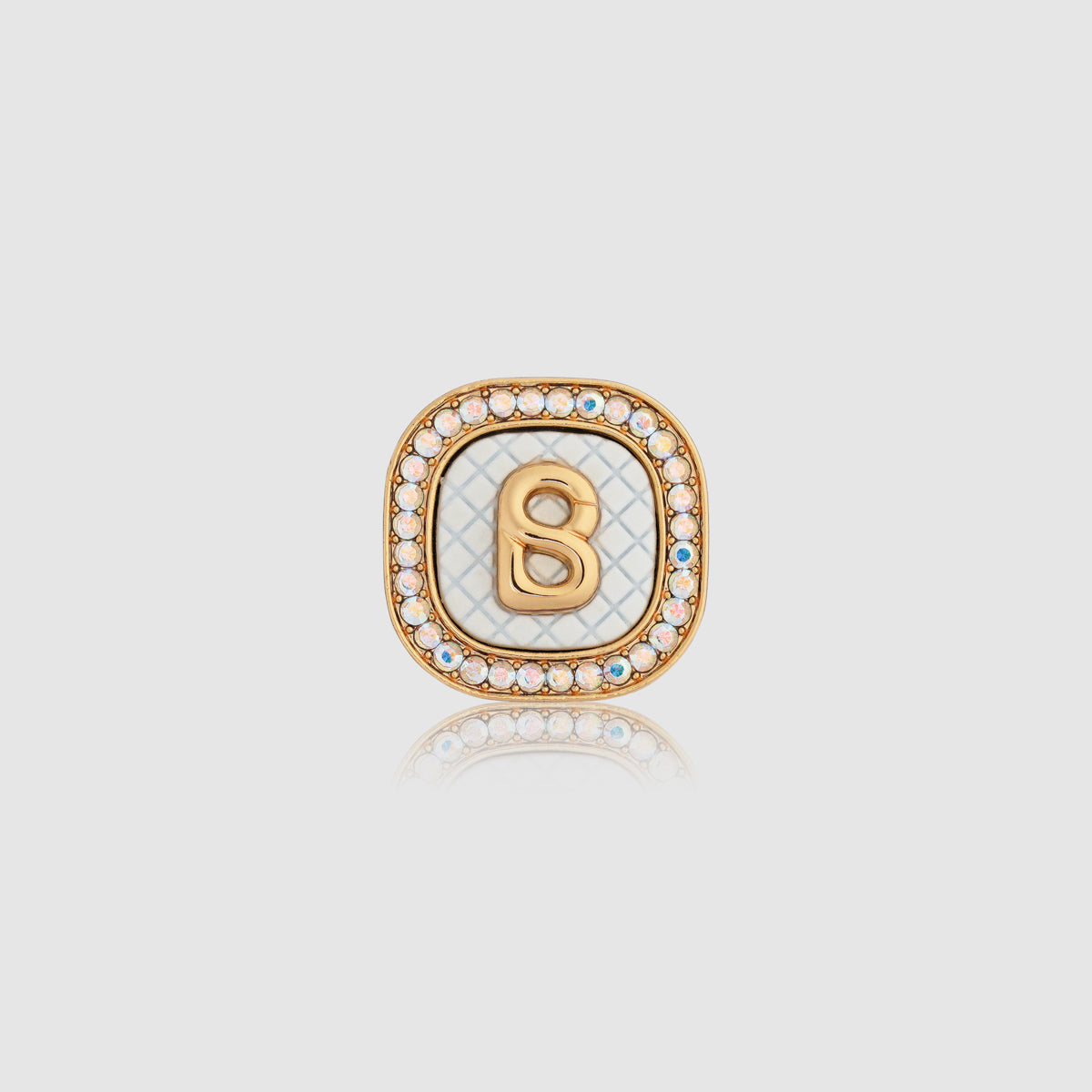 Square Pin Brooch Package - White