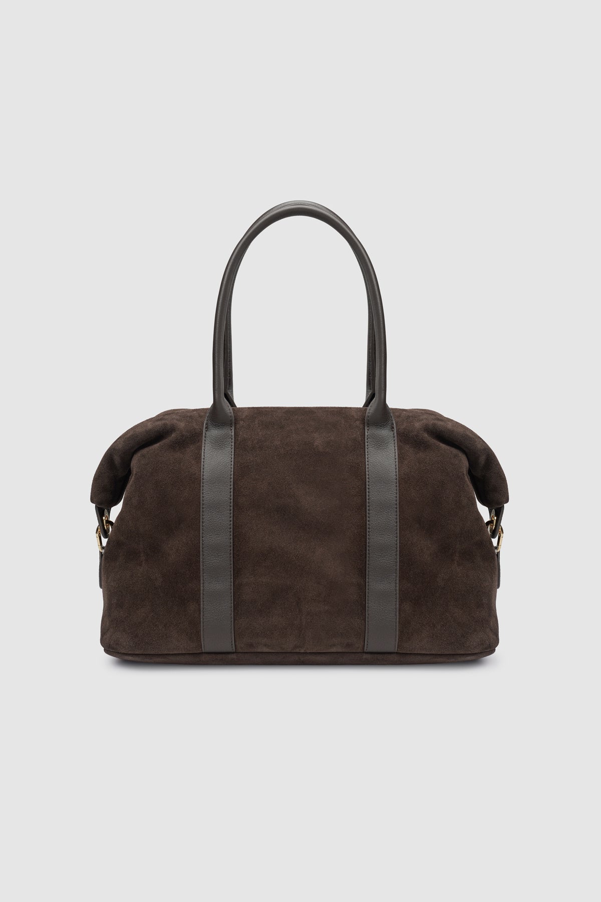 aveline bag in dark brown by buttonscarves back view