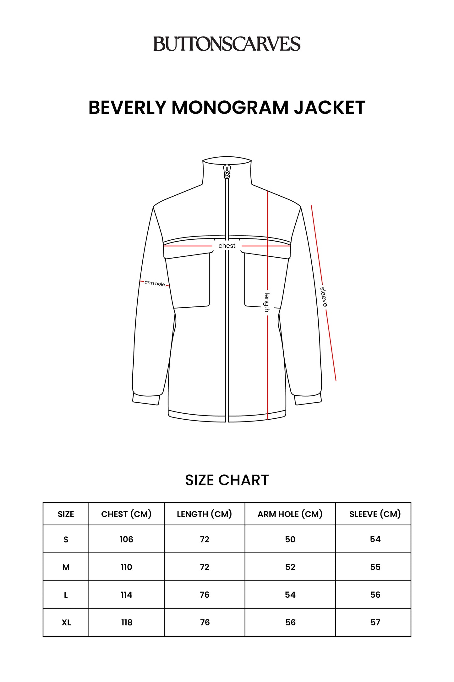 Beverly Monogram Jacket - Cream