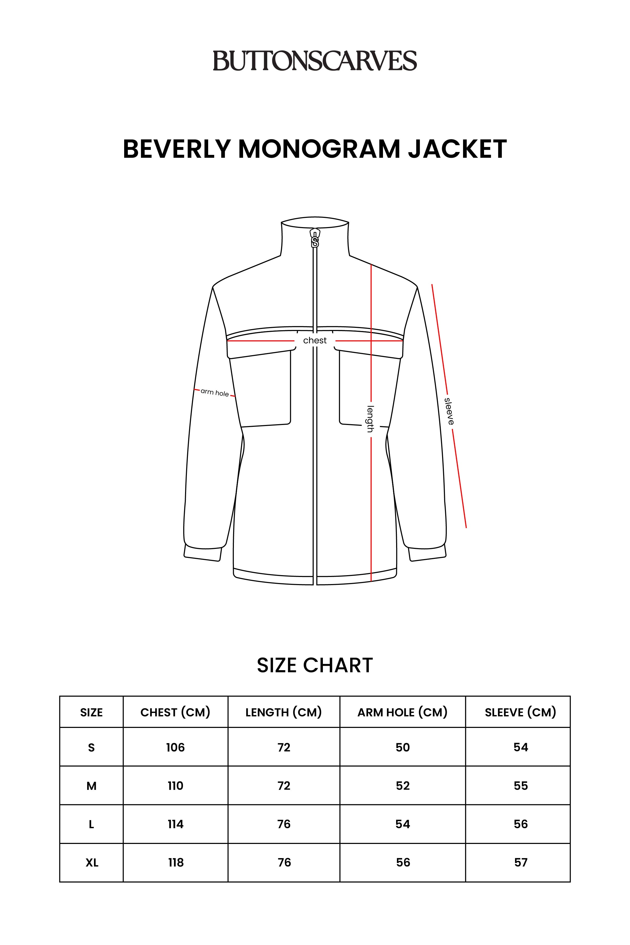 Beverly Monogram Jacket - Cream