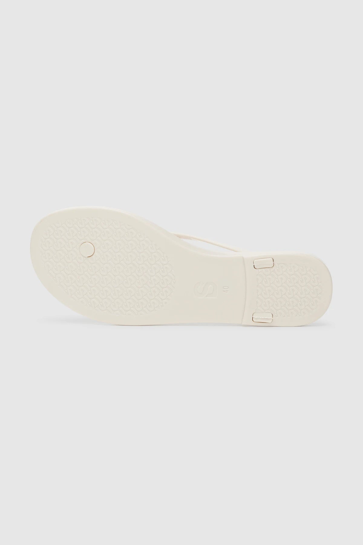 orin sandal in milk by buttonscarves bottom view