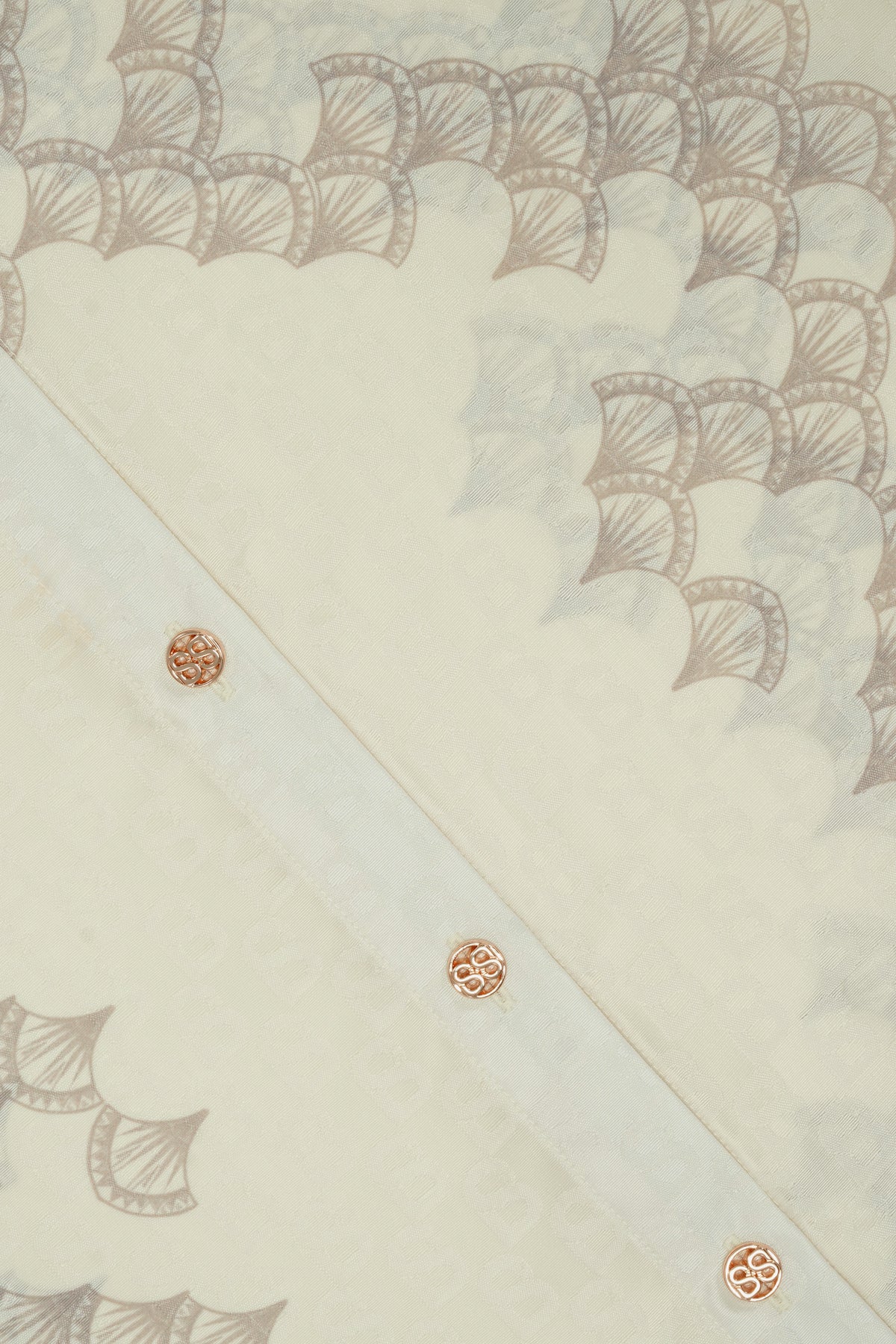 Signature Jacquard Printed Tunic - Ecru Dove