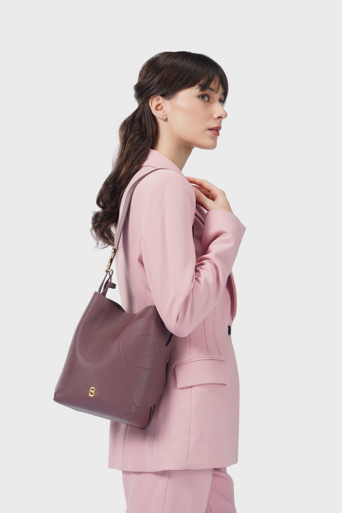 Aria Bucket Bag - Burgundy