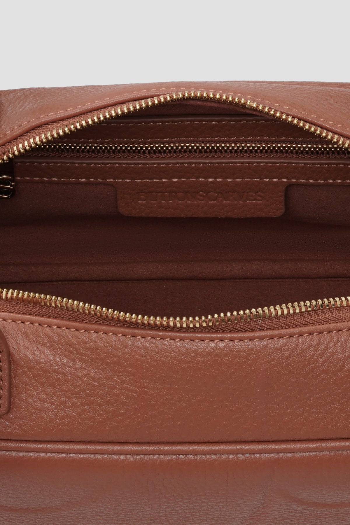 bria shoulder bag in caramel by buttonscarves interior