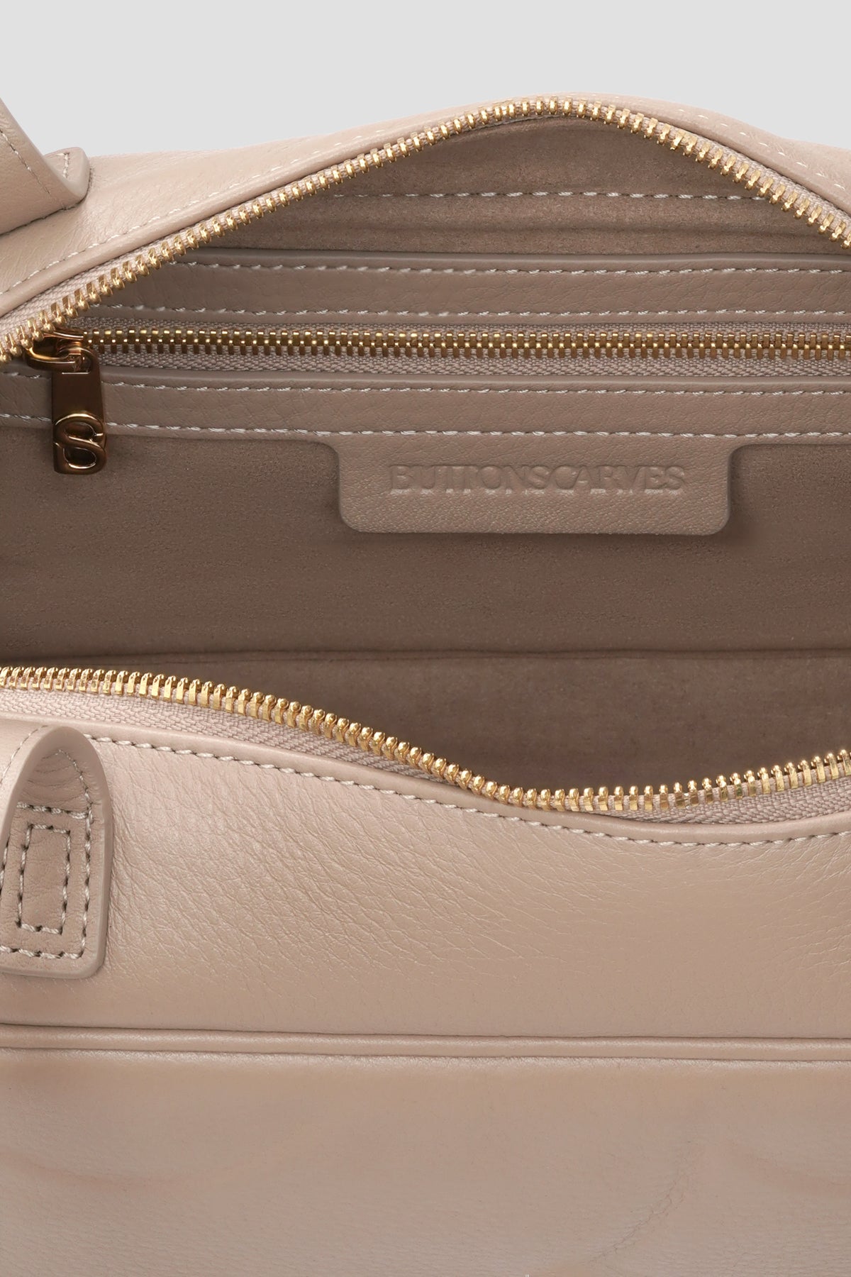 bria shoulder bag in clay by buttonscarves interior