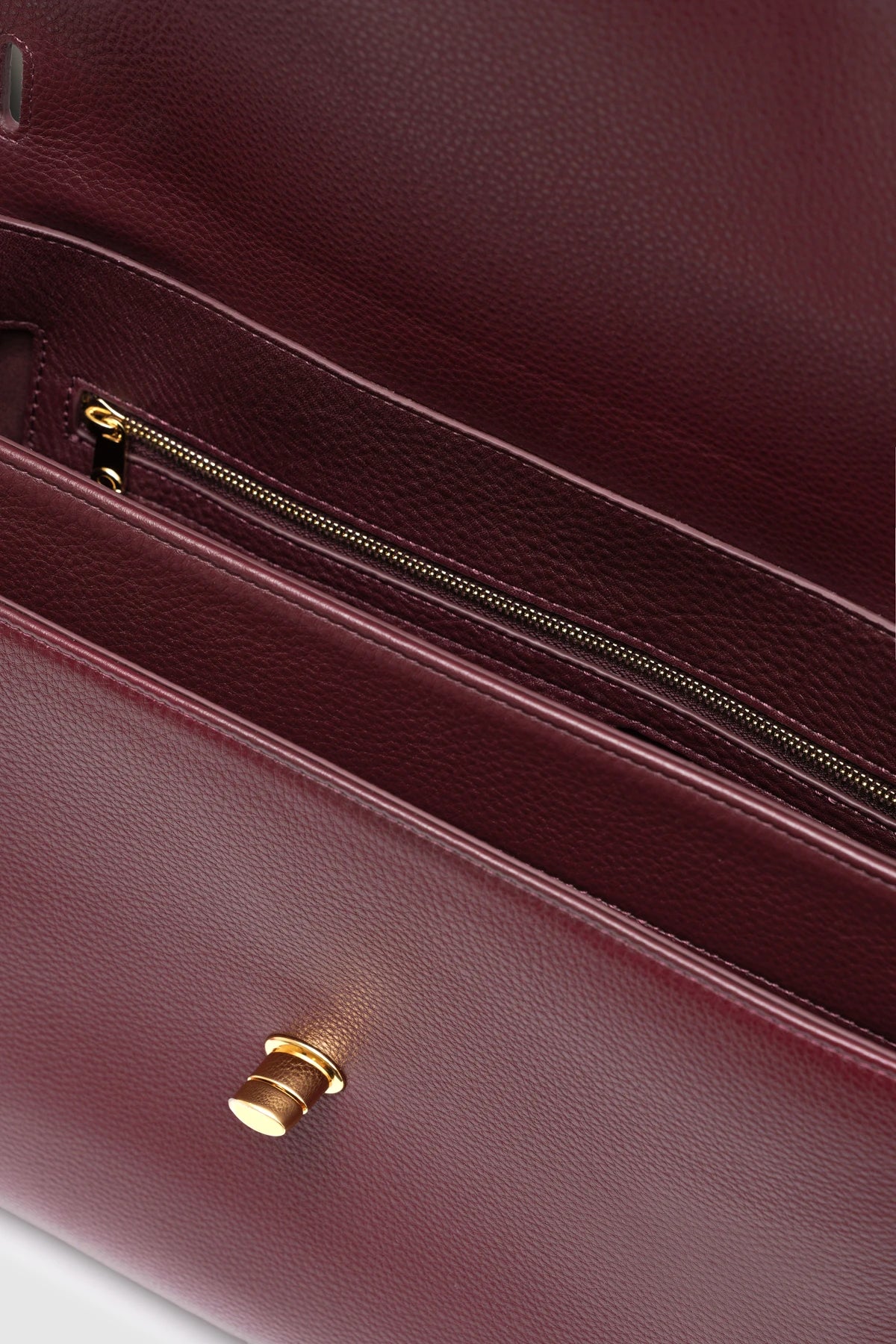 Savina Bag - Pebble Leather - Dark Cherry