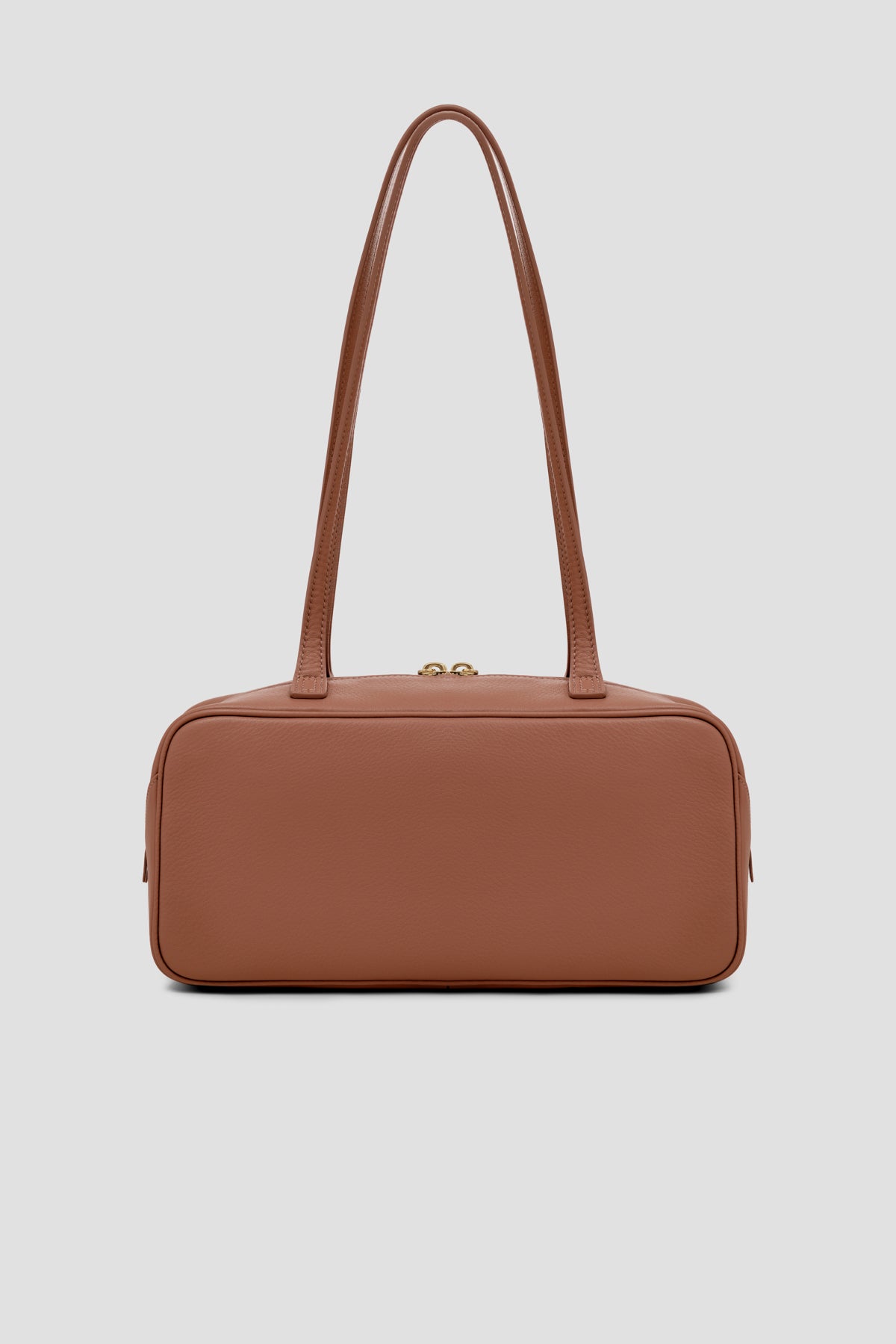 bria shoulder bag in caramel by buttonscarves back view