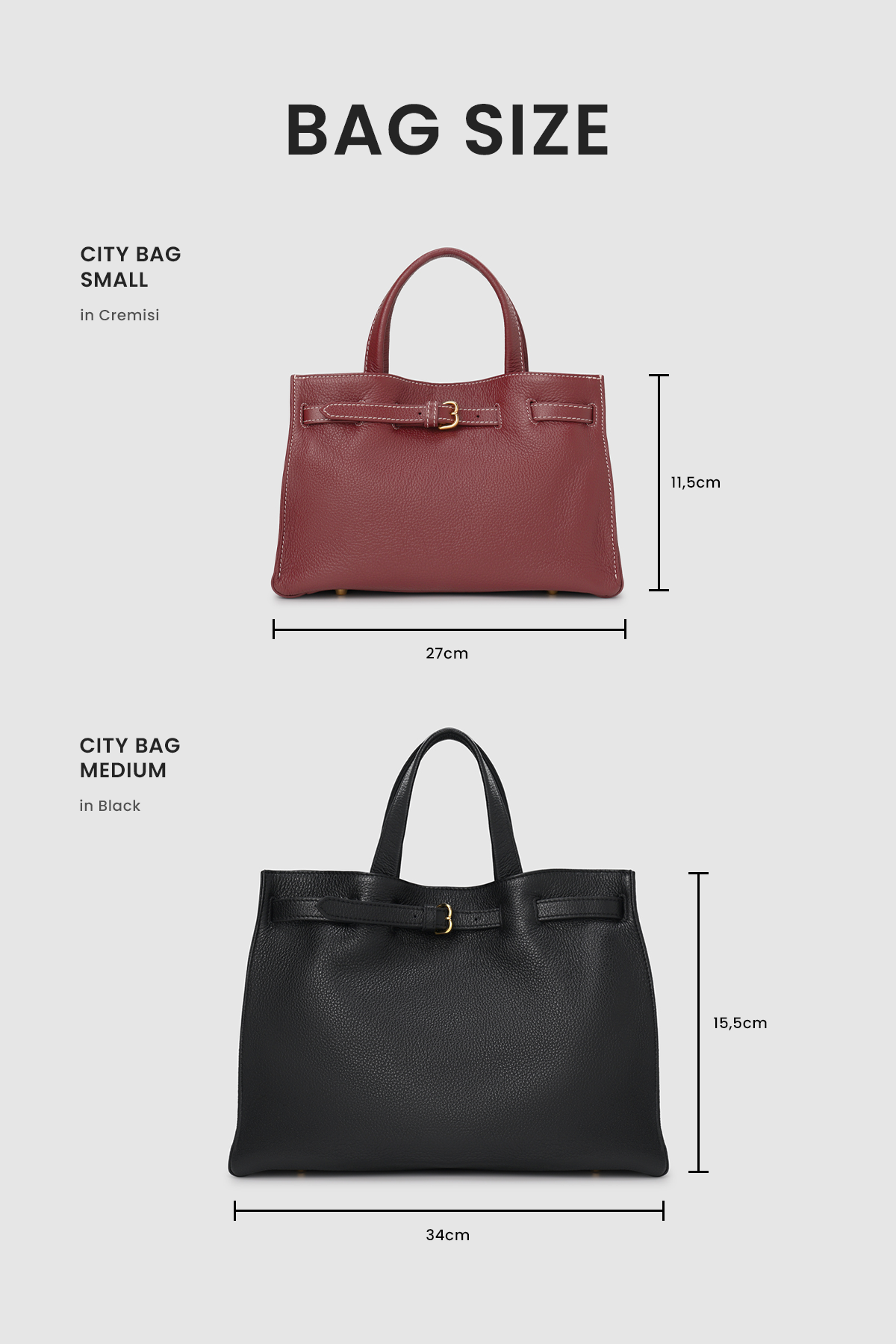 The City Bag Small - Cremisi