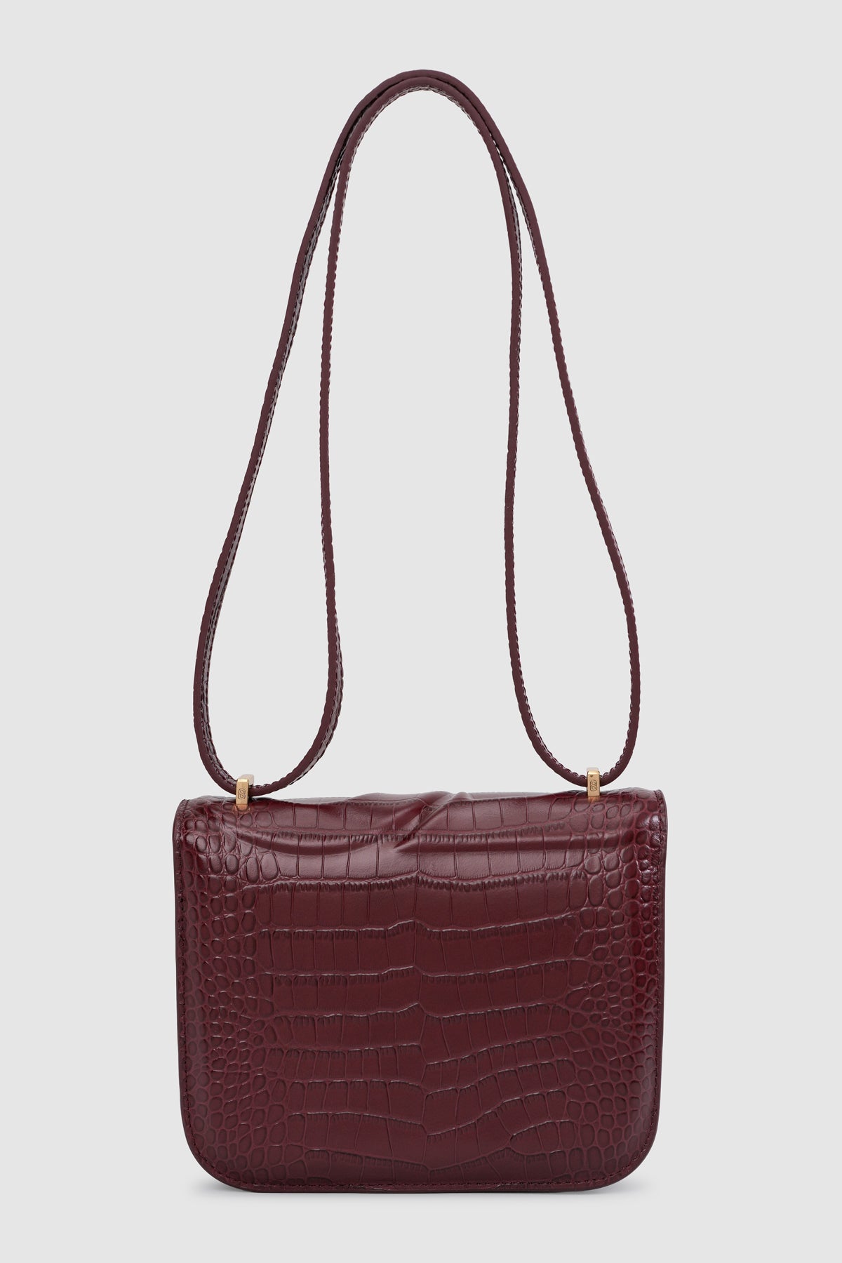 Alba Bag - Burgundy in Croco