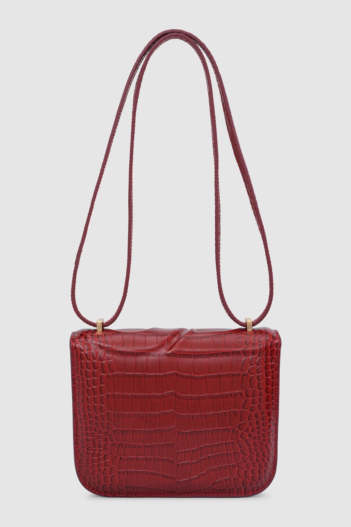 Alba Bag - Crimson Red in Croco