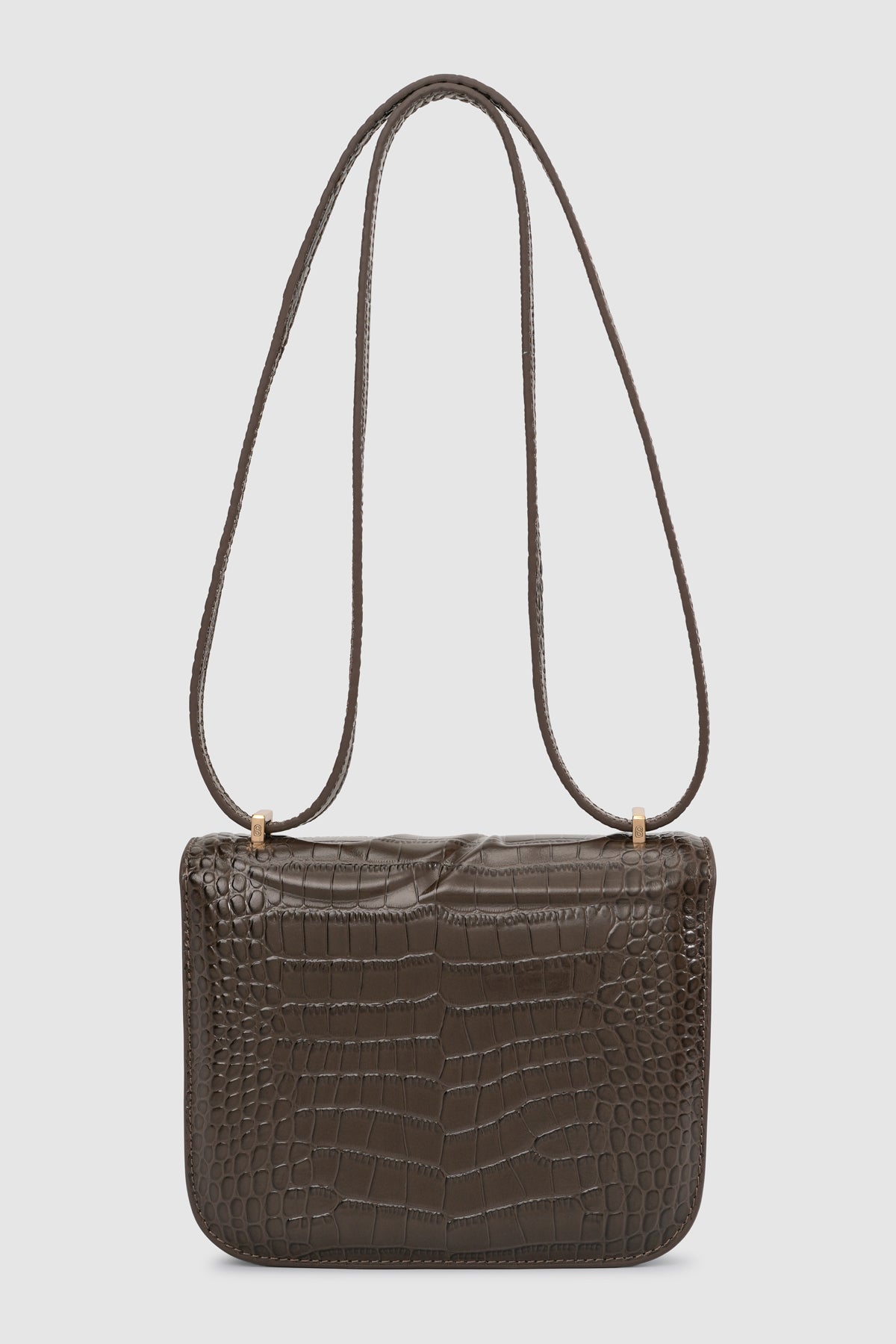 Alba Bag - Dark Mocha in Croco
