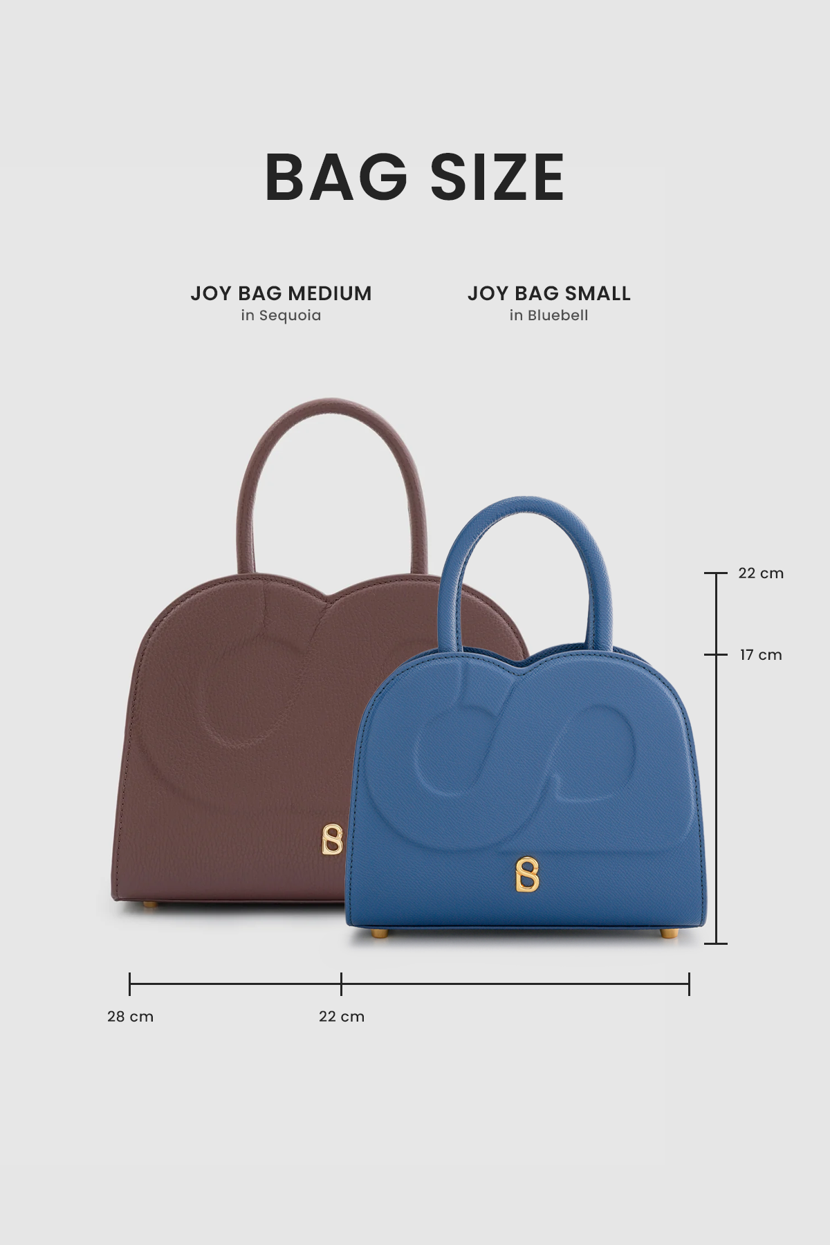 Joy Bag Small - Saffiano Leather - Bluebell