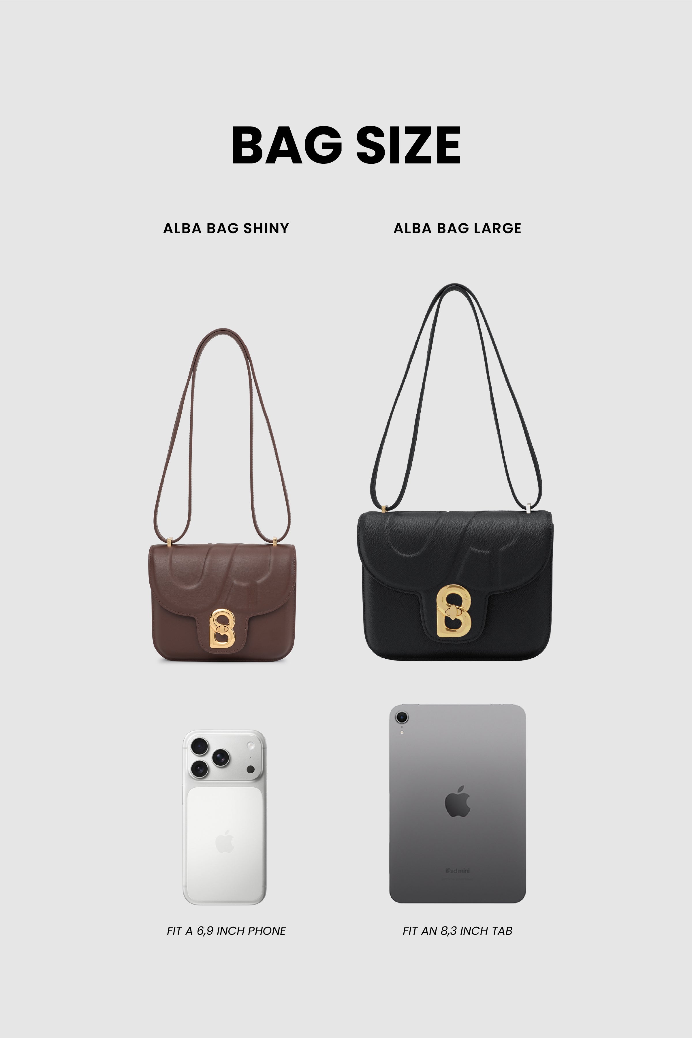 Alba Bag - Shiny Leather - Sequoia