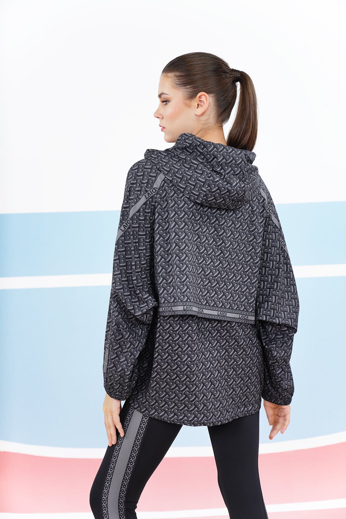 Athleisure Büyük Boy Hava Ceketi - Siyah