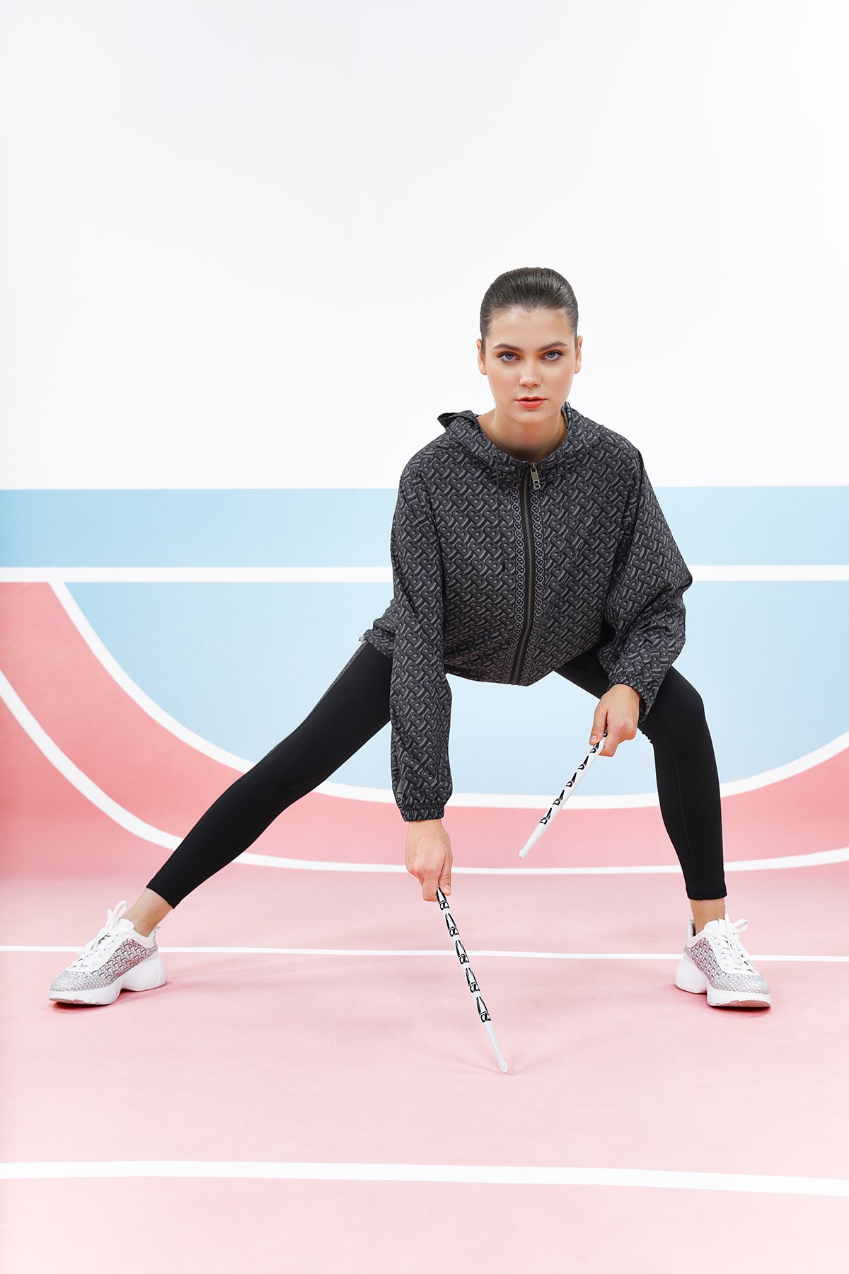 Athleisure Büyük Boy Hava Ceketi - Siyah