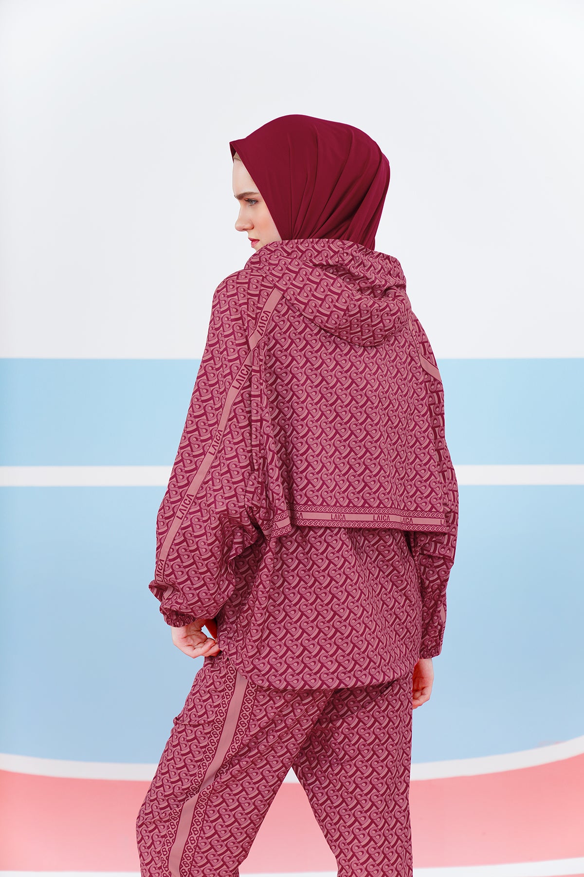 Athleisure Büyük Boy Hava Ceketi - Macenta