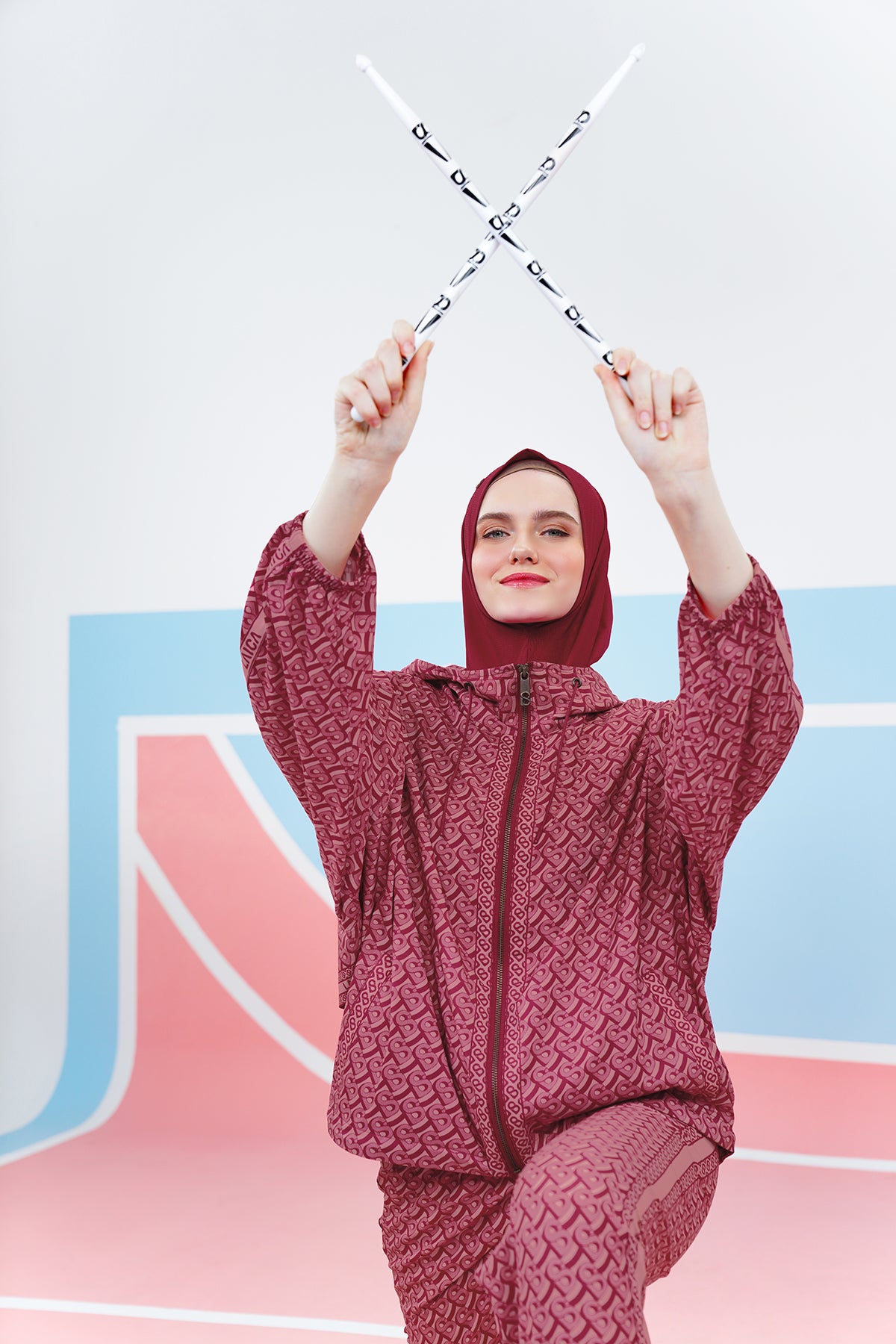 Athleisure Büyük Boy Hava Ceketi - Macenta