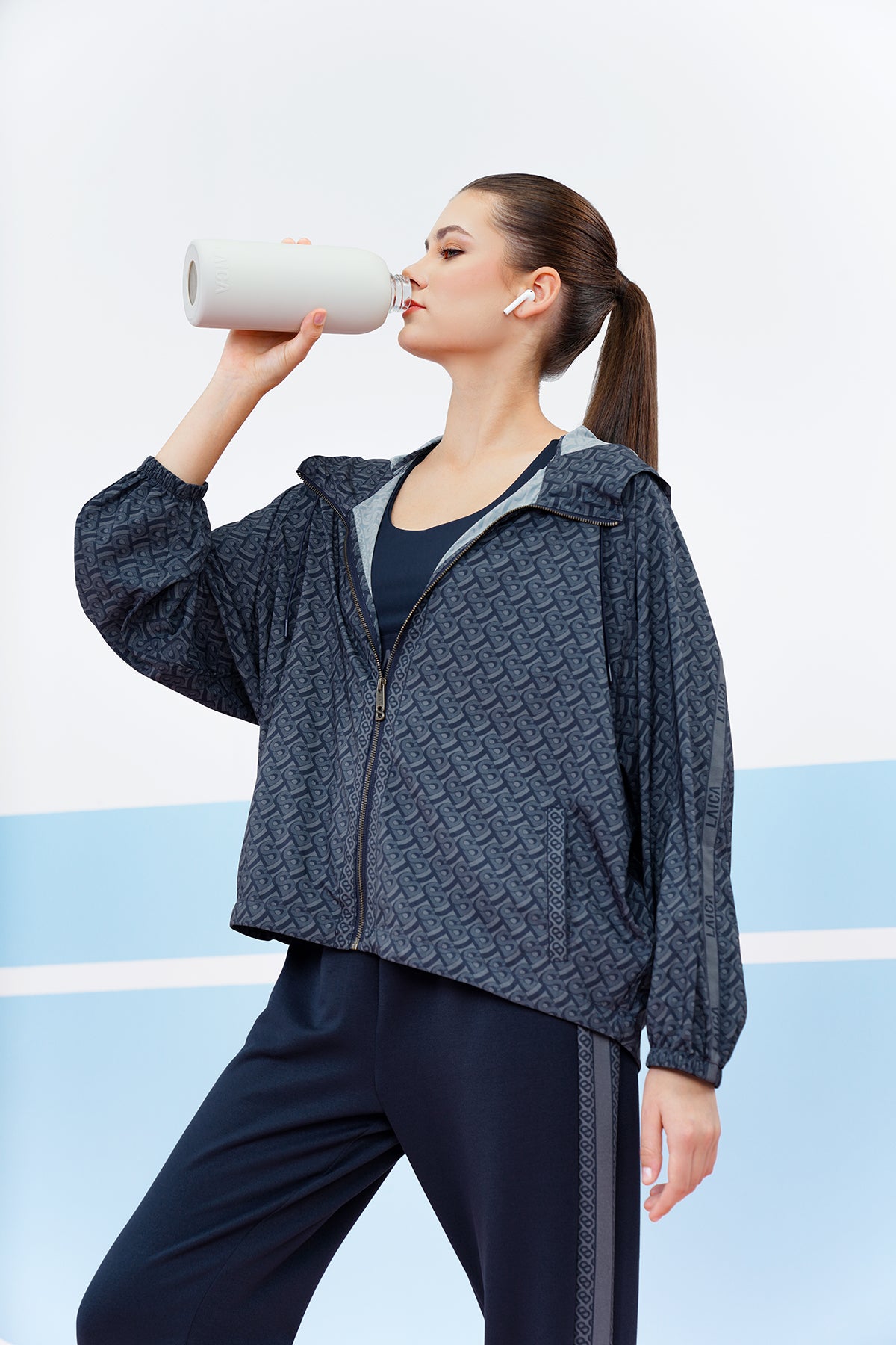 Athleisure Oversized Air Jacket - Navy