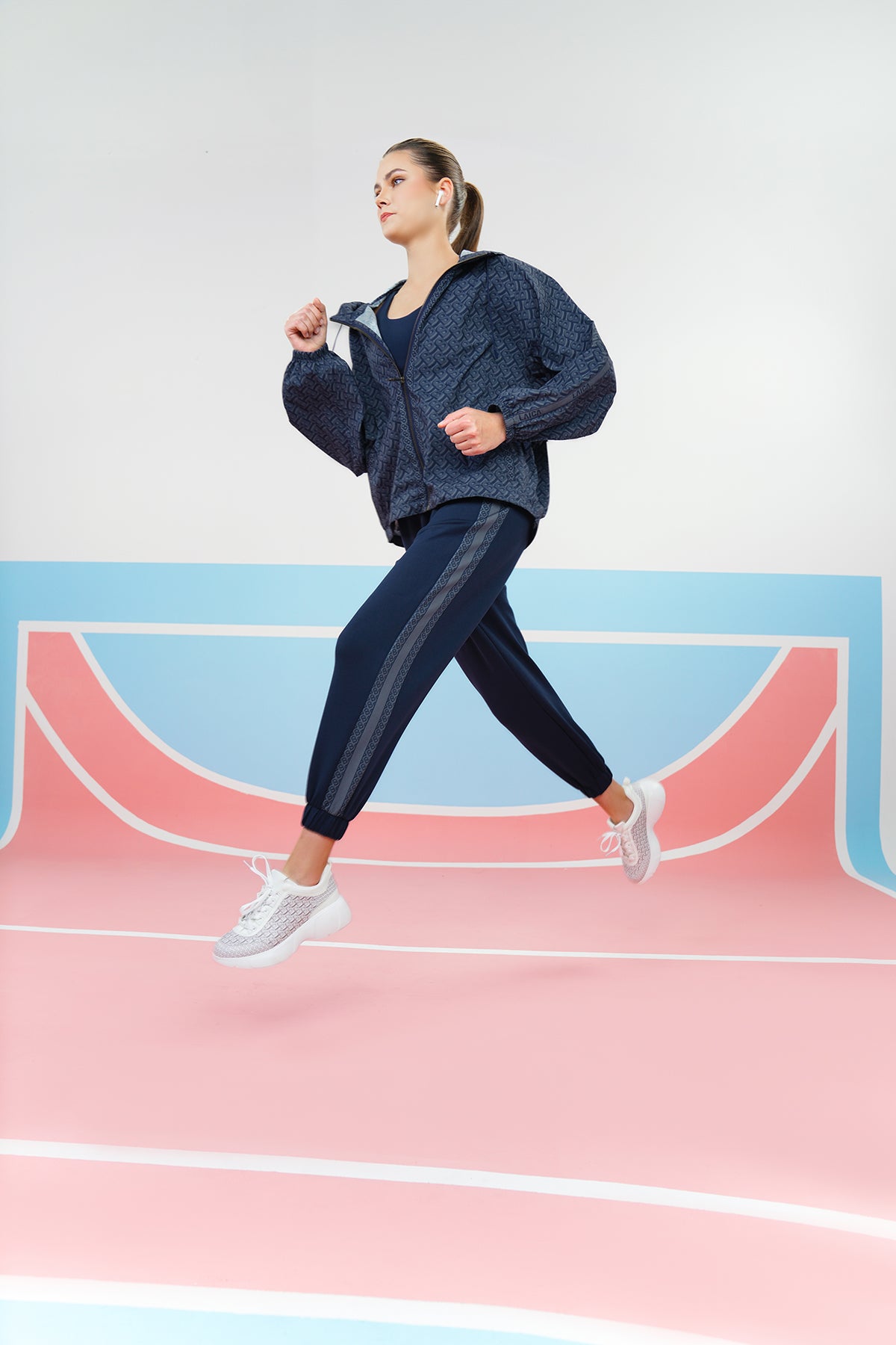 Athleisure Oversized Air Jacket - Navy