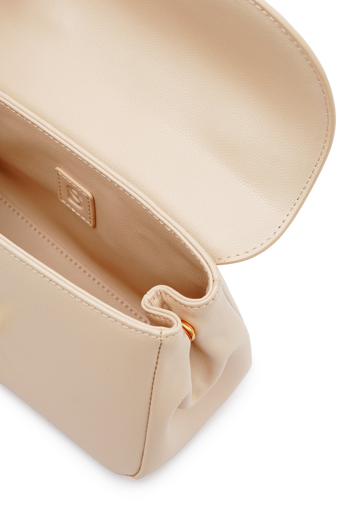 Alma Leather Flap Bag Small - Taffy