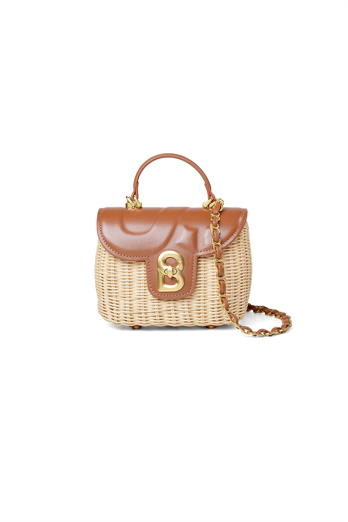 Alma Rattan Bag Small - Caramel