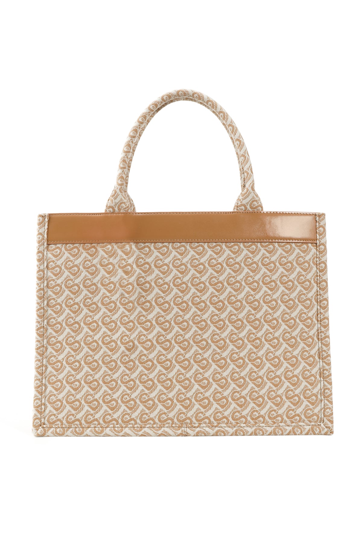 Bimu Jakarlı Tote Çanta Büyük Boy - Amber