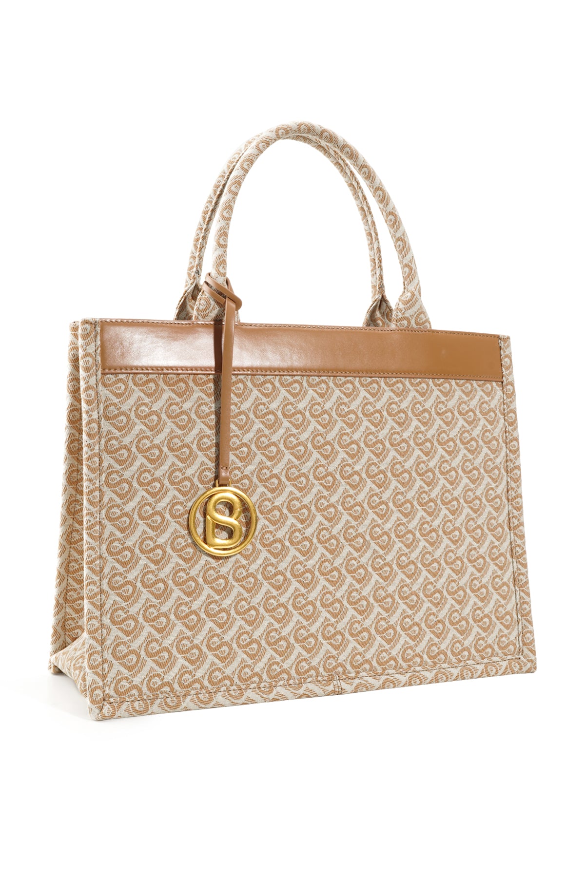 Bimu Jakarlı Tote Çanta Büyük Boy - Amber