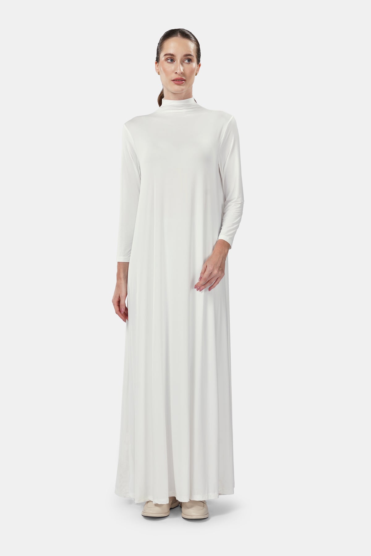 Aria Inner Dress - Long Sleeves - White