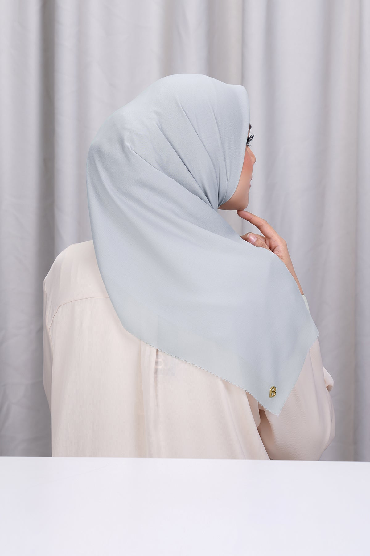 Basic Eşarp - İnci Mavisi