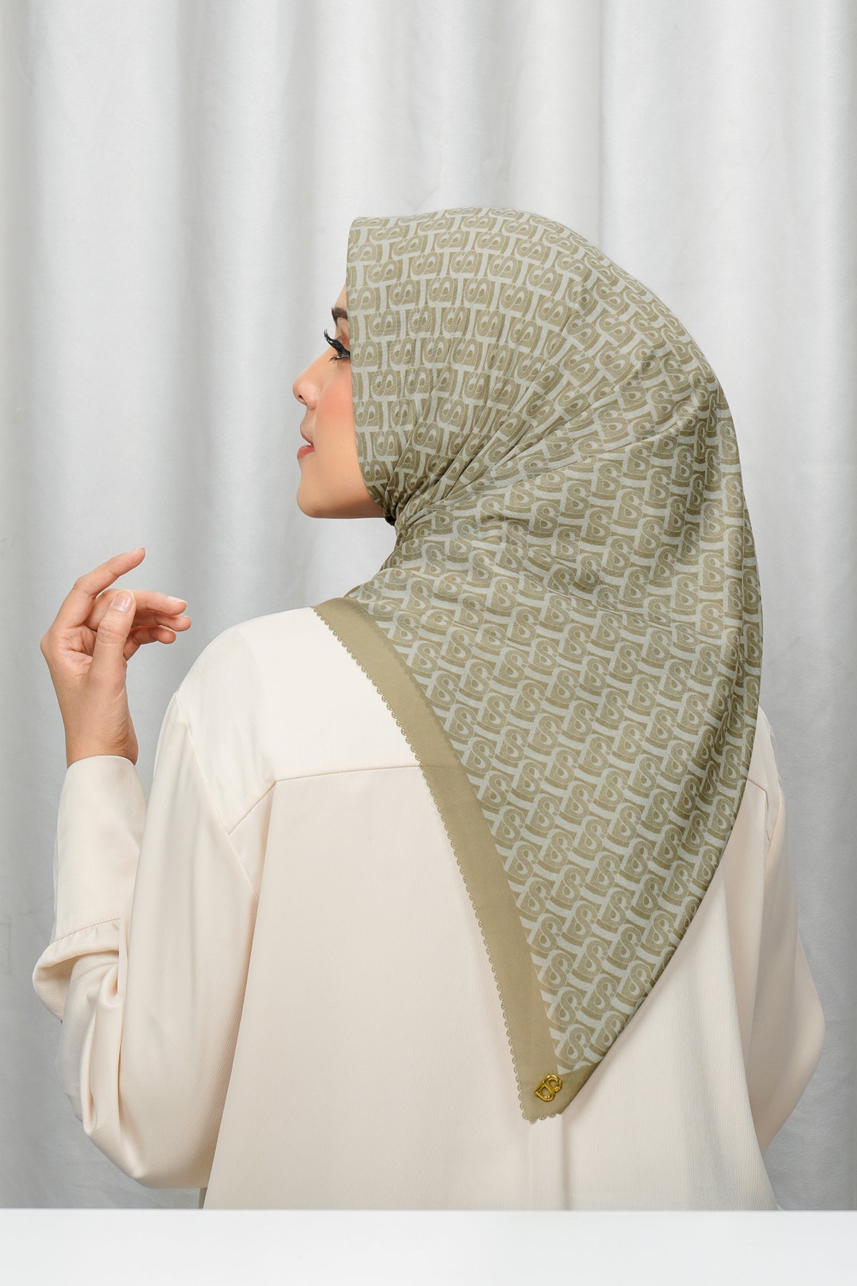Bimu Voile Square - Dark Khaki